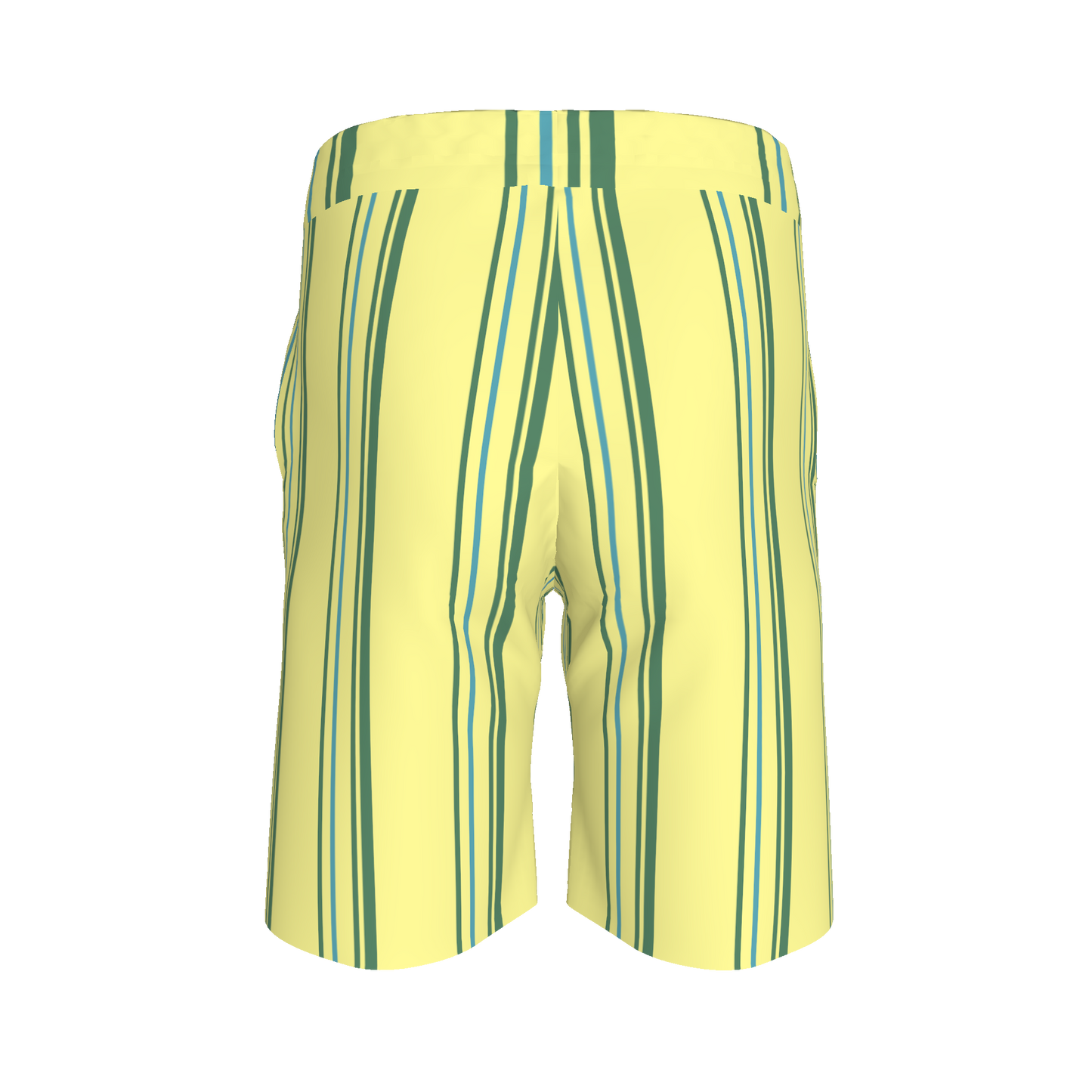 Kid's Knit Shorts in Stripes Light Yellow in Organic Cotton Pique
