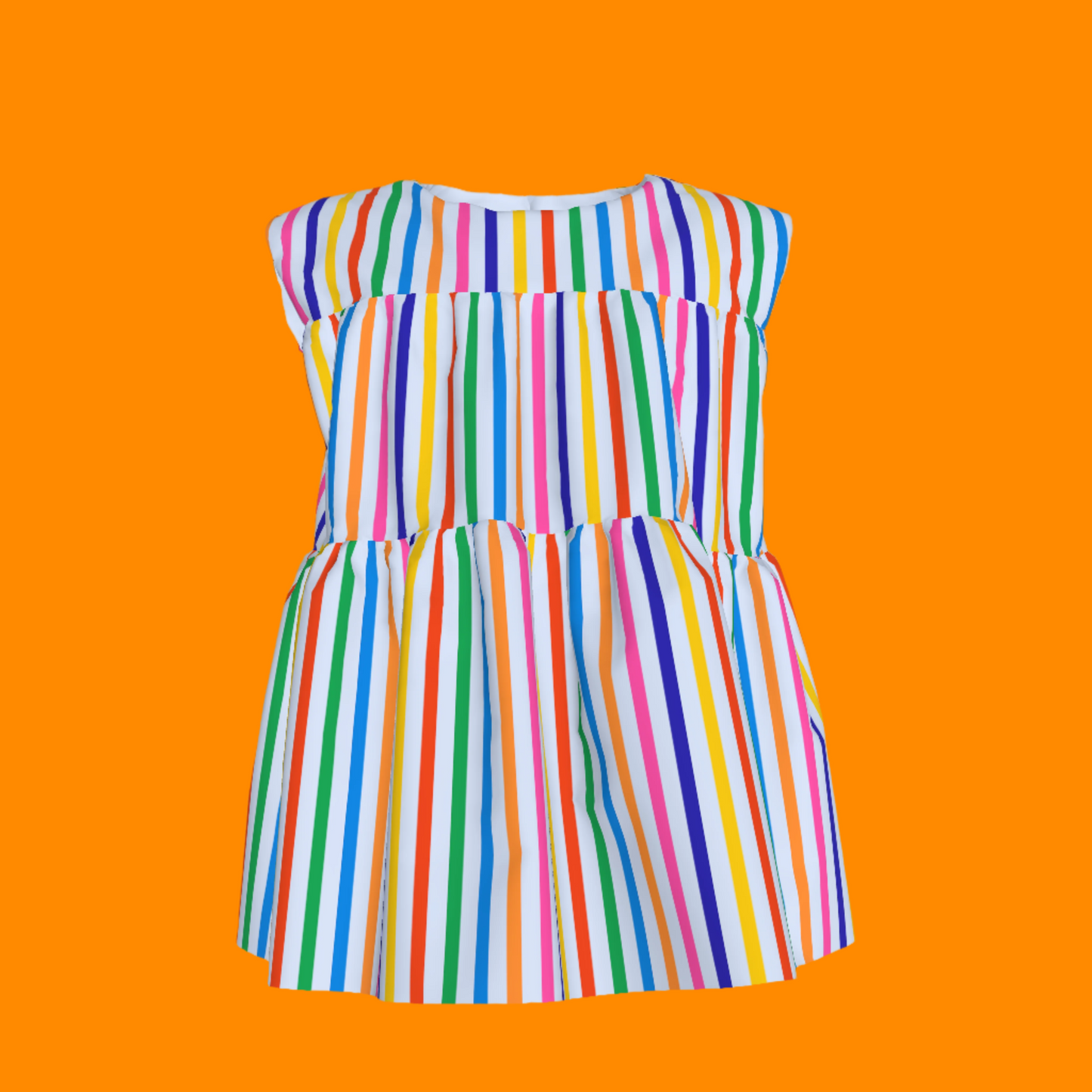 Happy Stripes Ruffled Top