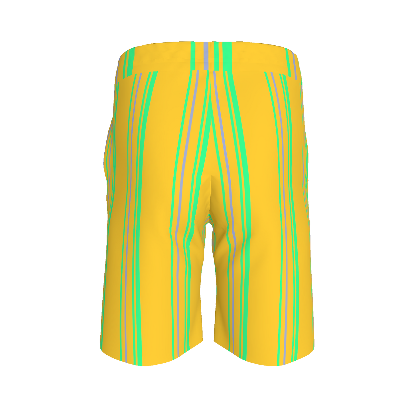 Kid's Knit Shorts in Bright Yellow & Green in Organic Cotton Pique