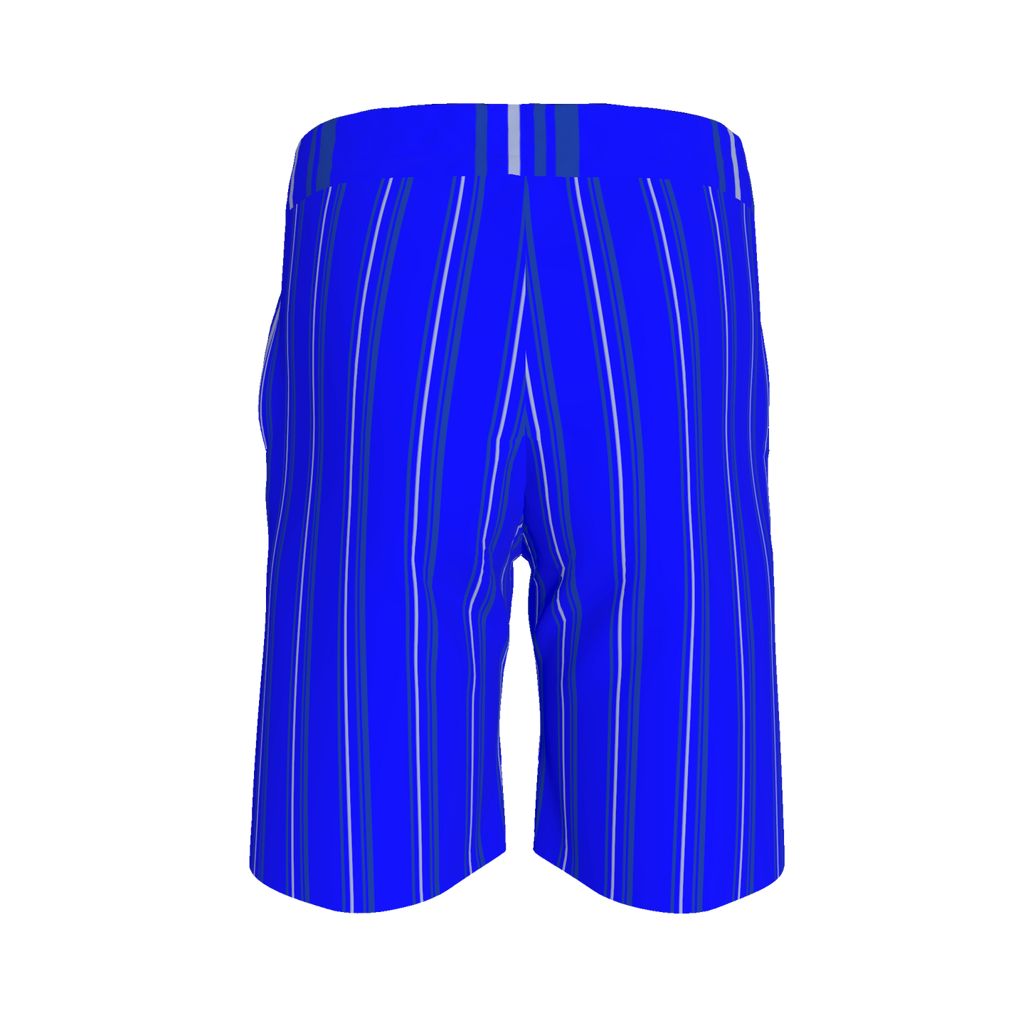 Kid's Knit Shorts in Stripes Bright Blue in Organic Cotton Pique