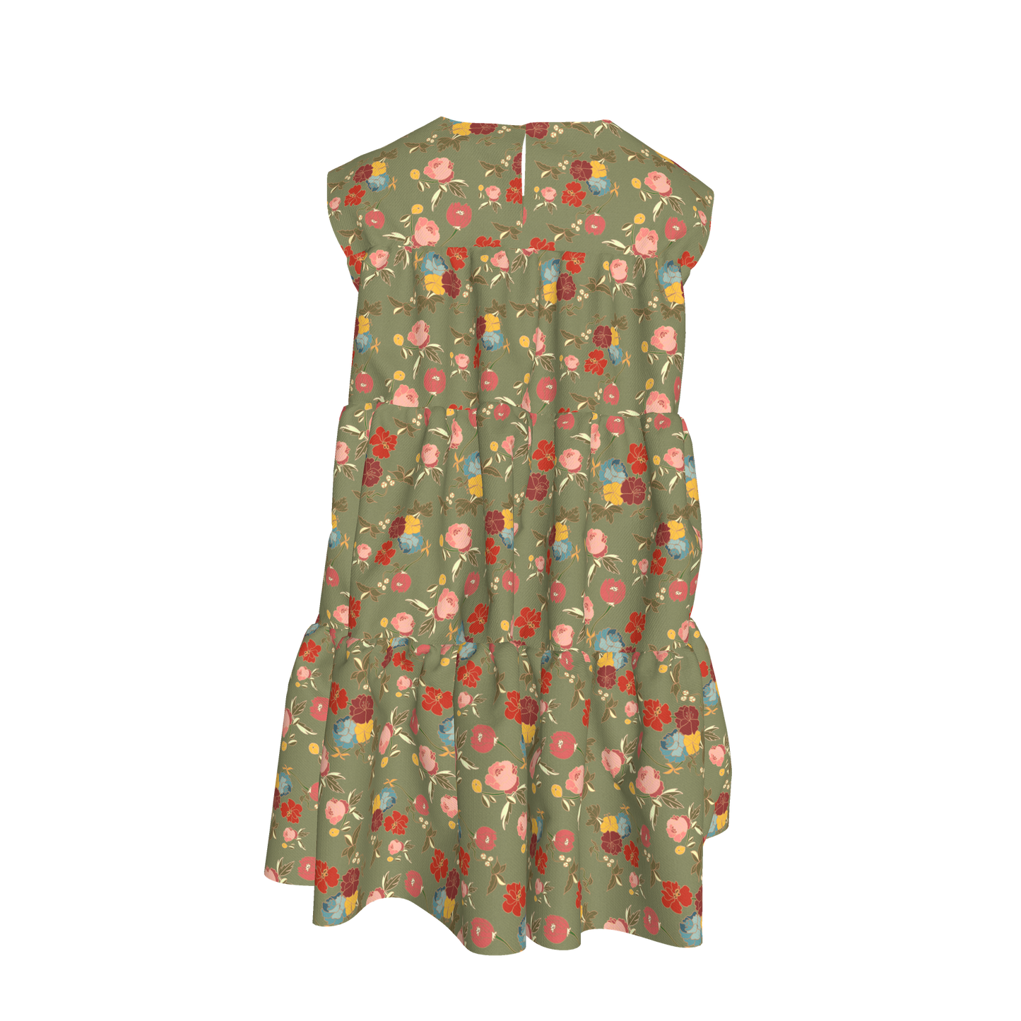 Floral Ruffle Dresses With Lining | Set of 2