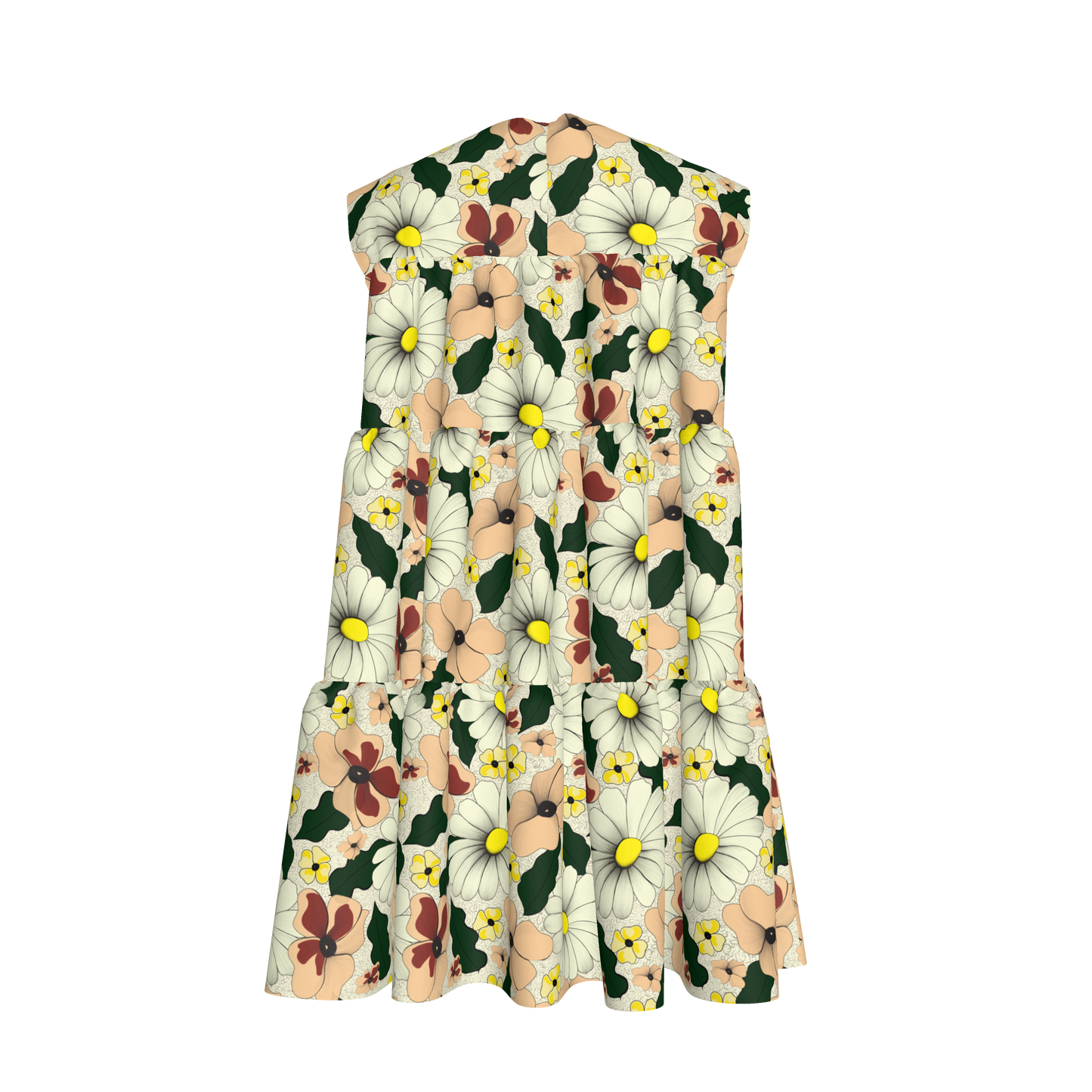 Kid's Ruffle Dress With Lining in Ma Jong Floral