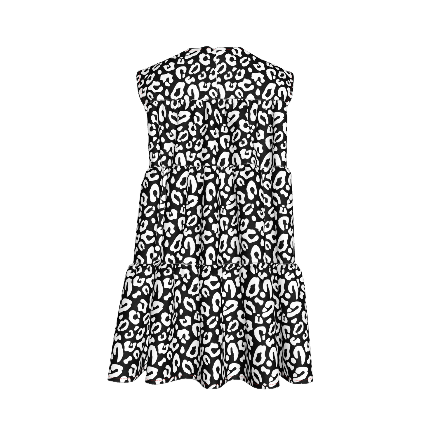 Kid's Ruffle Dress in Black Kitty Cat Dreamer