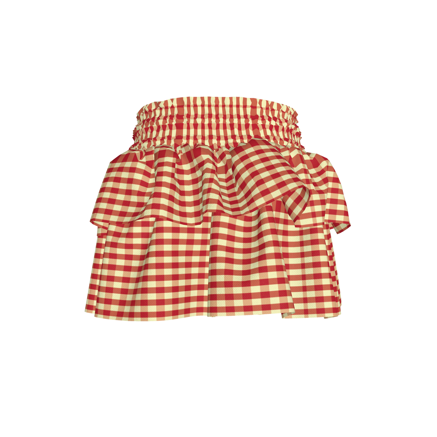 Yellow & Red Gingham Skirt