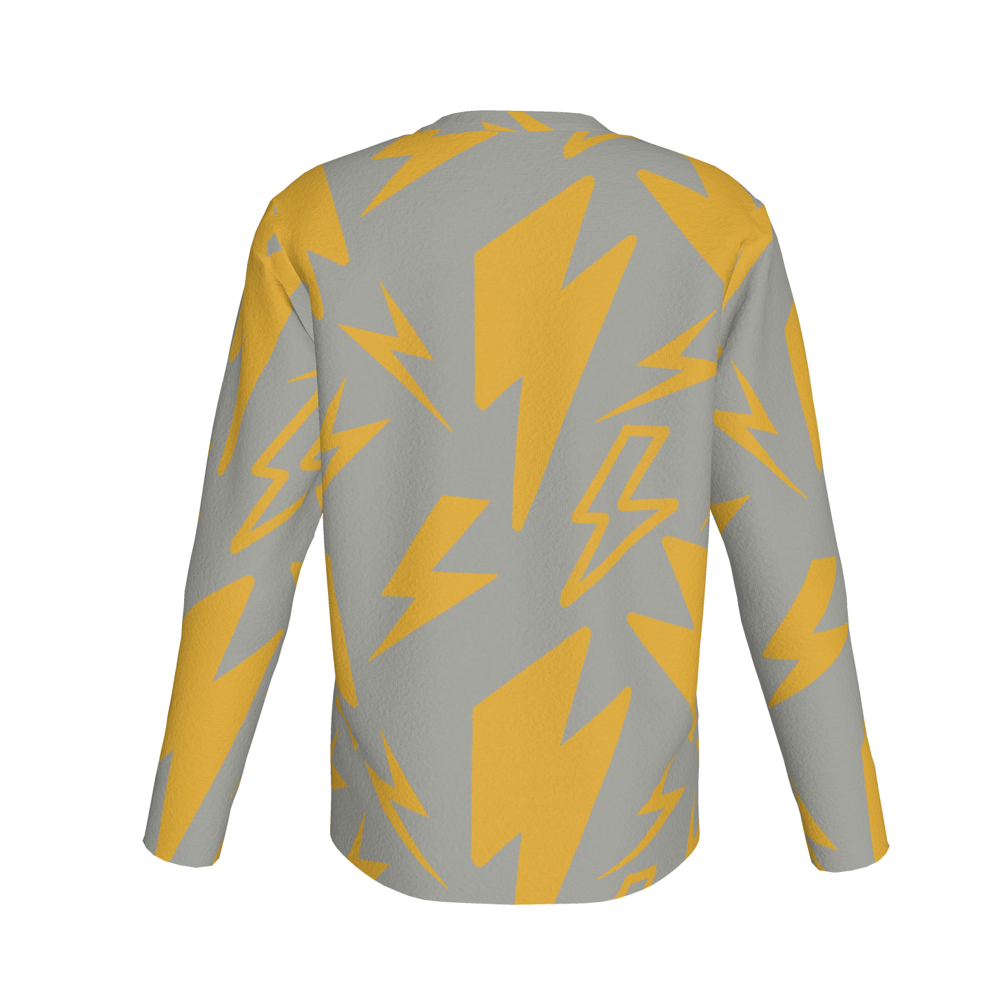 Kid's Long Sleeve TShirt in Light Grey Super Thunder in Cotton Spandex Lightweight Jersey