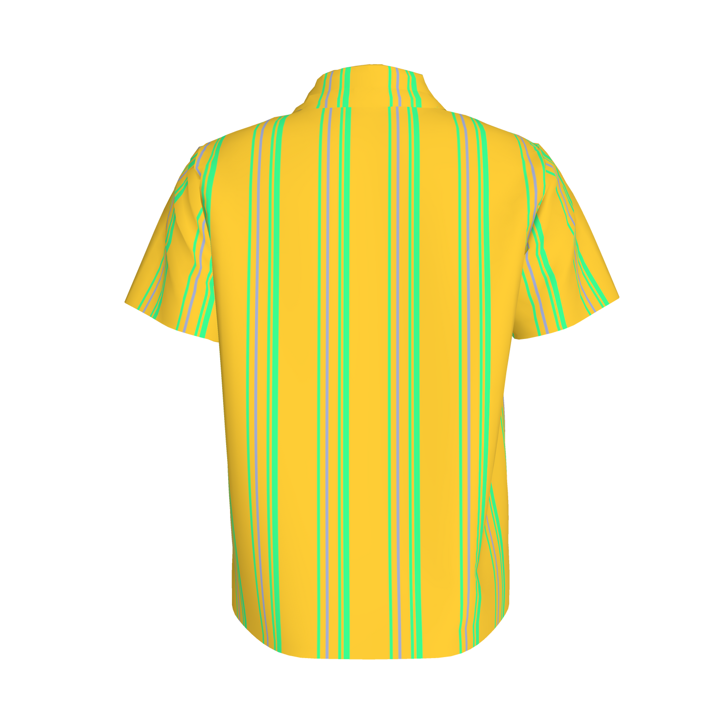 Kid's Polo in Stripes Yellow & Bright Green in Organic Cotton Pique