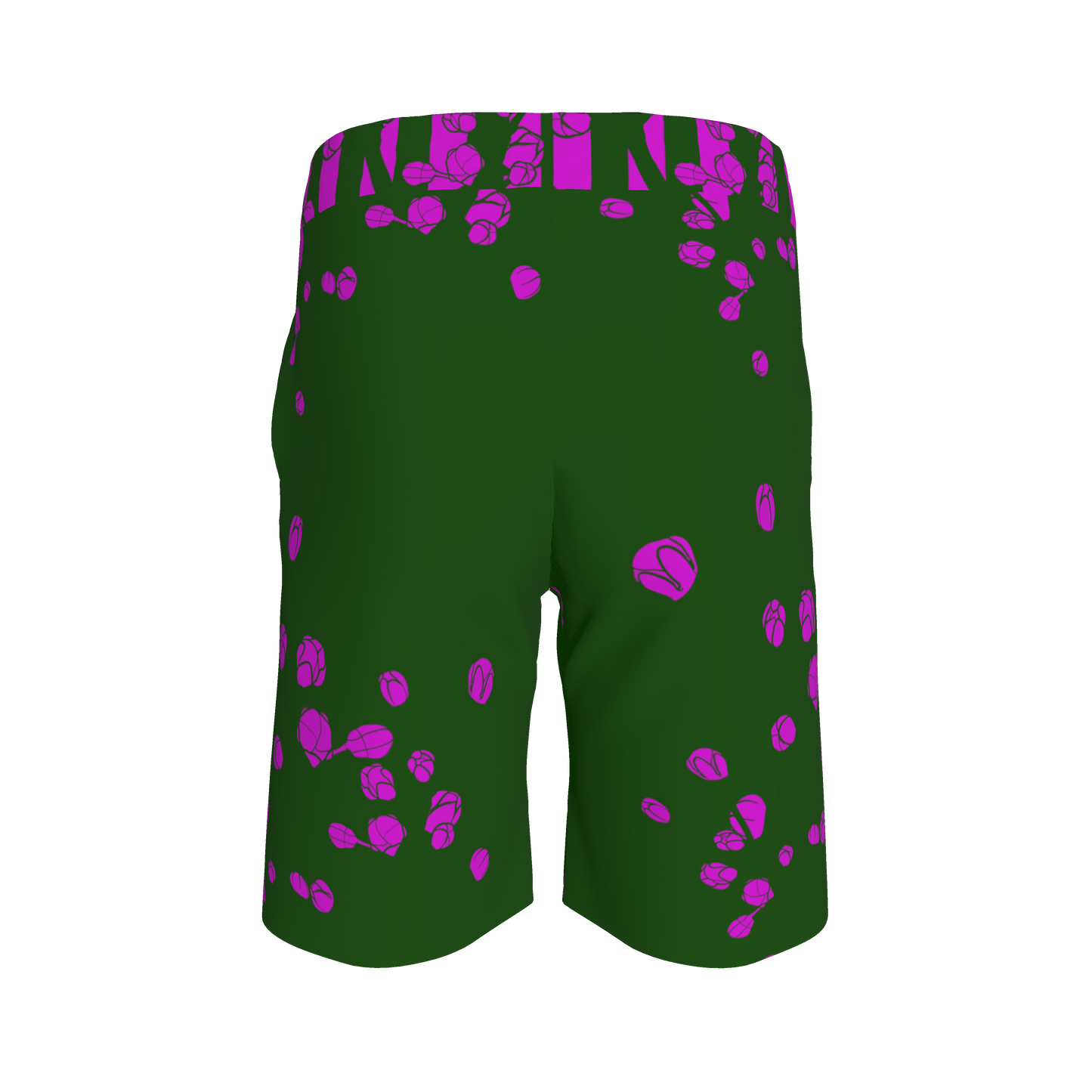 Purple & Green Floral Shorts