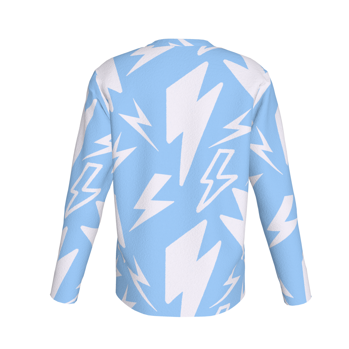Thunder Sky Blue Long Sleeve Cotton-Spandex Lightweight Jersey