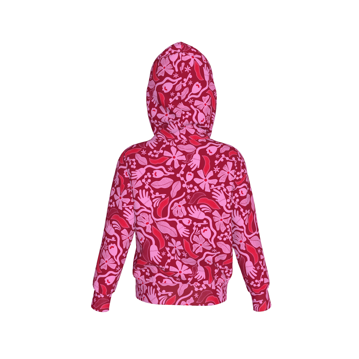 Magenta Flower Hoodie