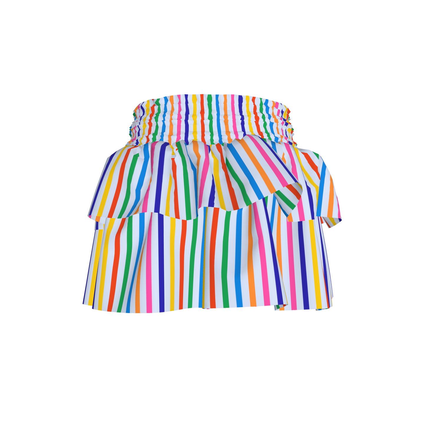 Happy Stripes Ruffled Skirt