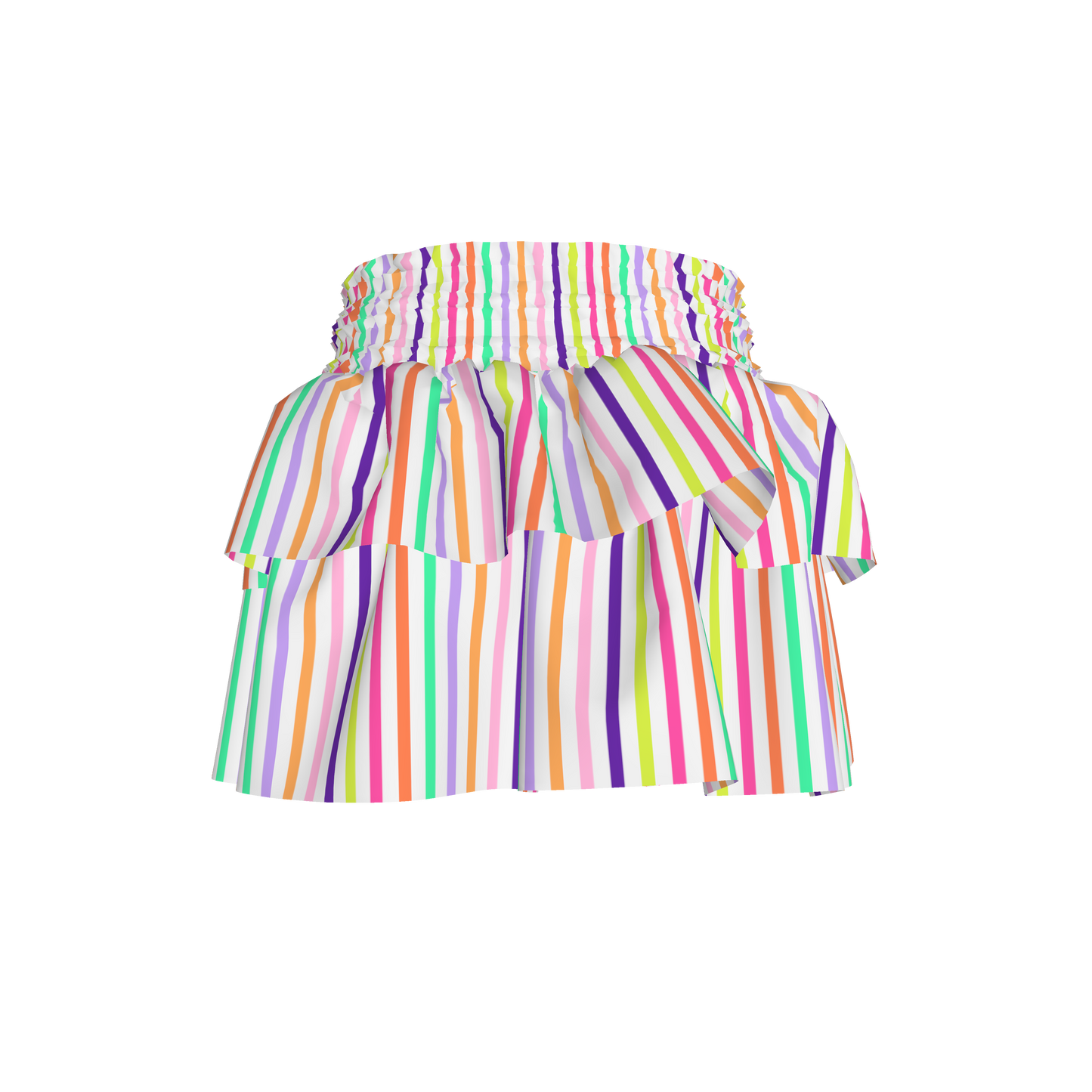 Cute Lines Ruffled Skirt