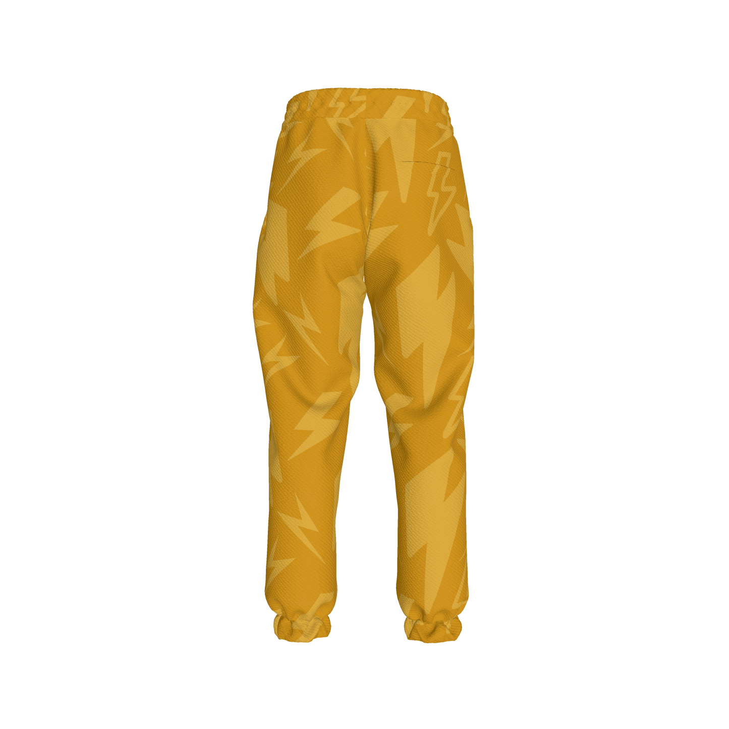 Kid's Sweatpants in Yellow Super Thunder in Organic Cotton Spandex French Terry