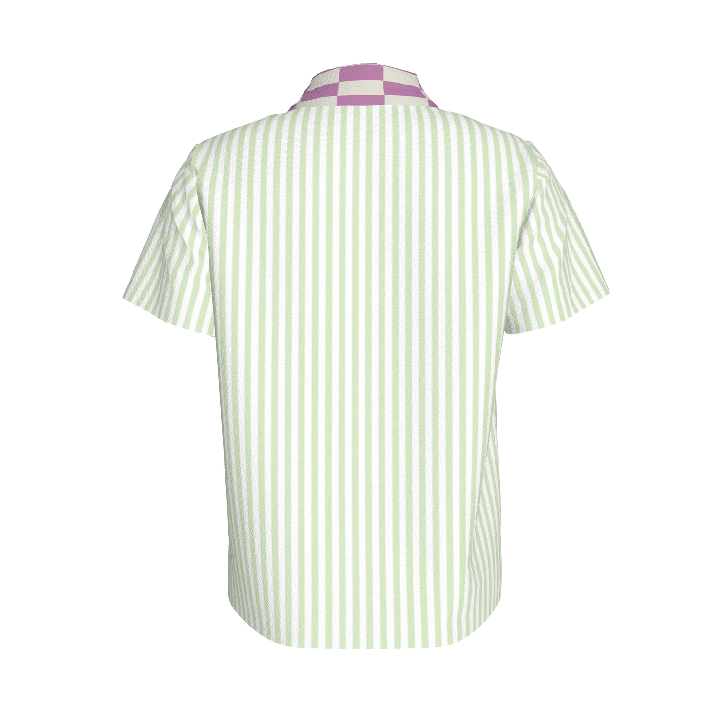 Lime Green Striped Polo