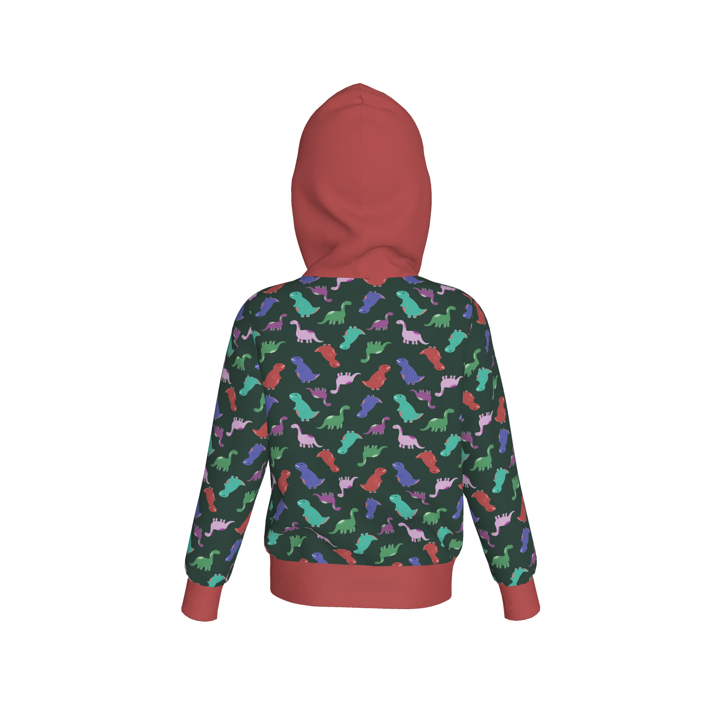 Red Dino Party Pullover Hoodie