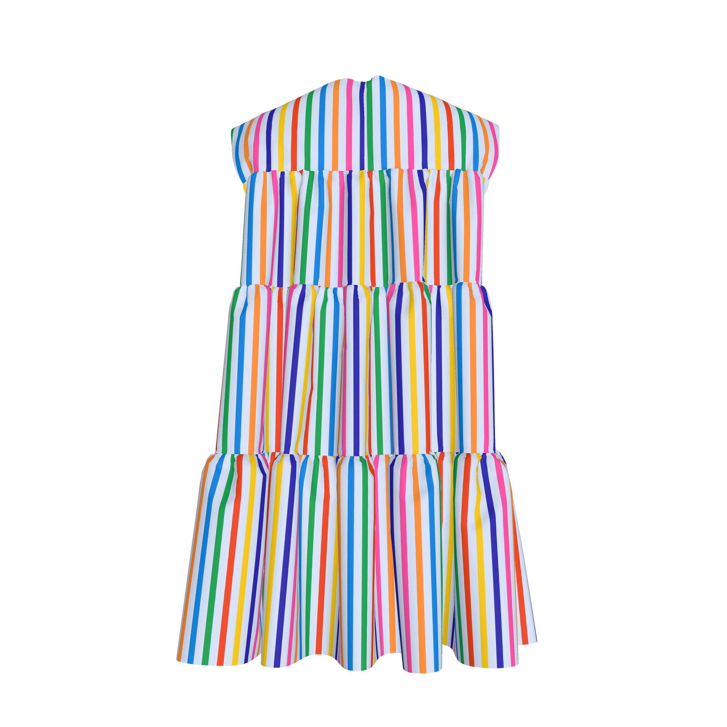 Happy Stripes Ruffled Dress
