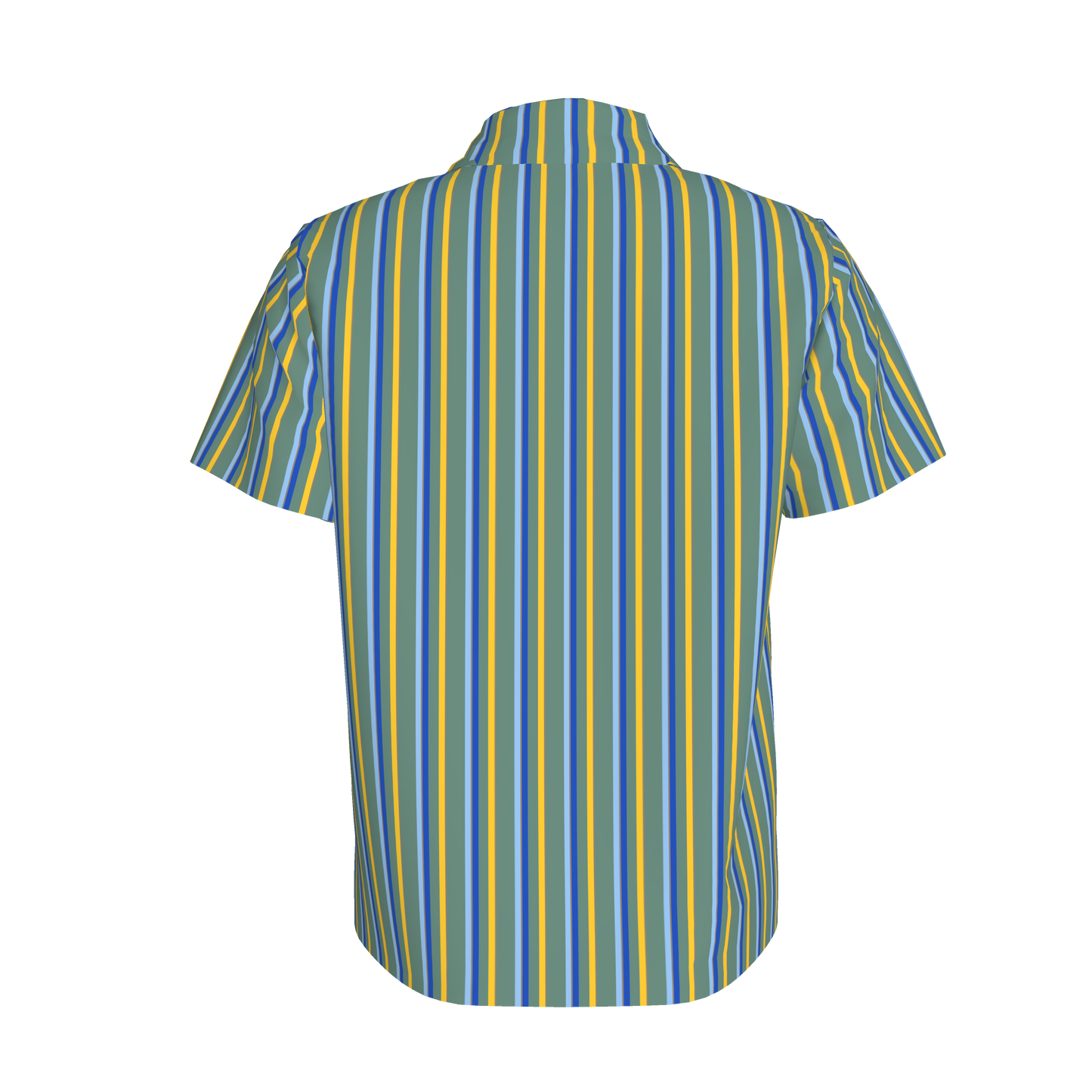 Kid's Polo in Stripes Acqua in Organic Cotton Pique