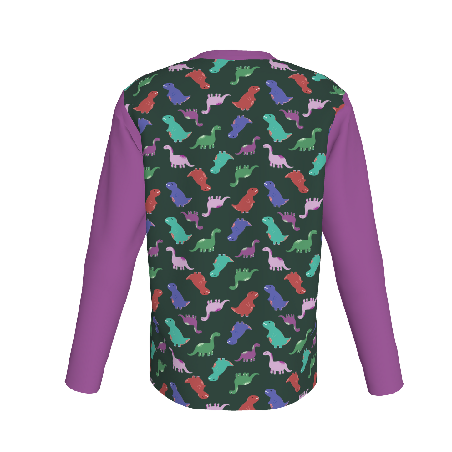 Purple Dino Party Long-Sleeve T-Shirt