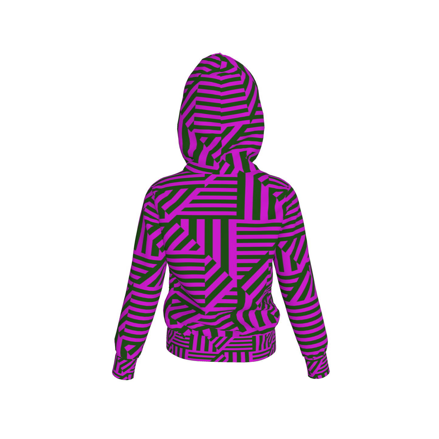 Purple & Green Stripes Pullover hoodie