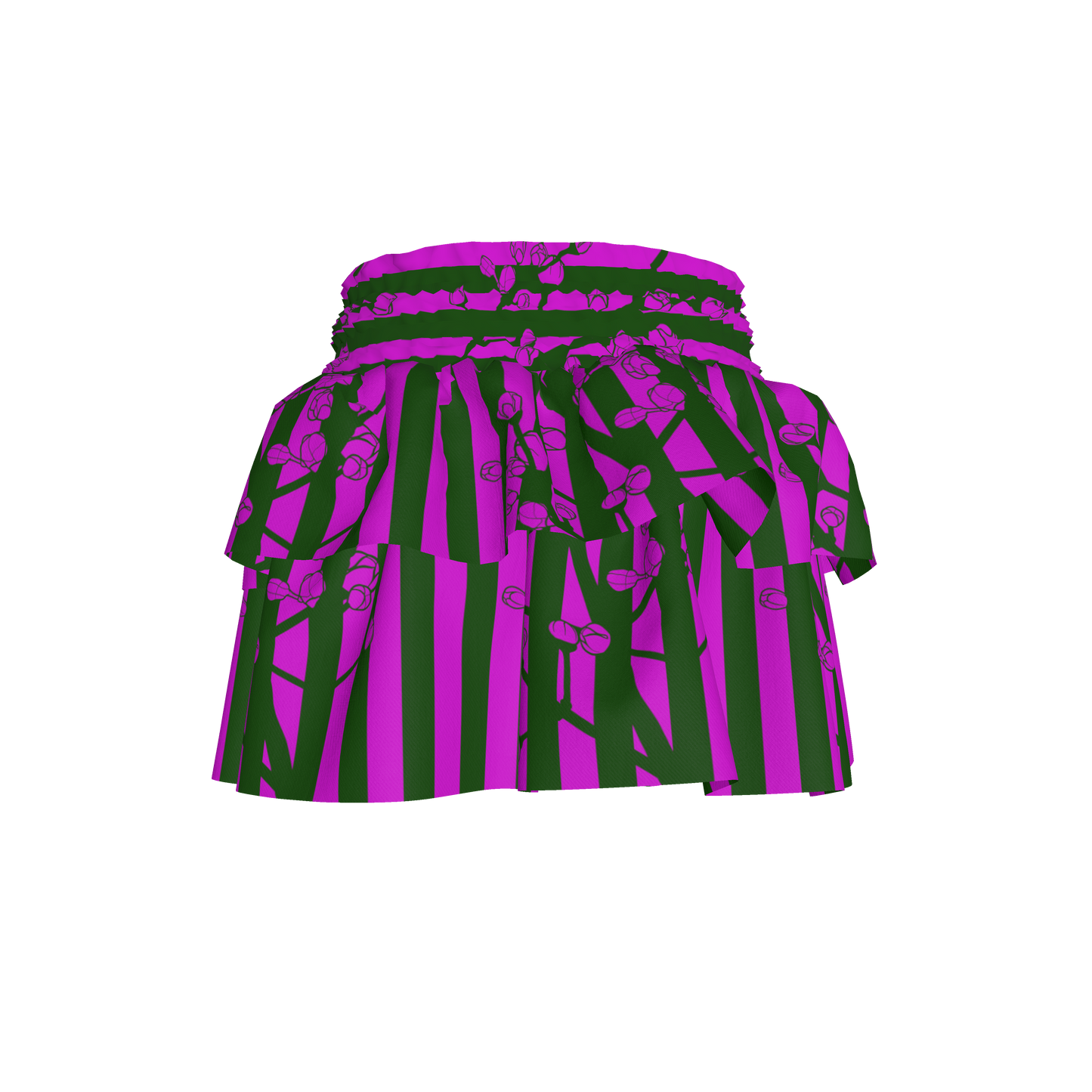 Floral Smocked Ruffle Skirt