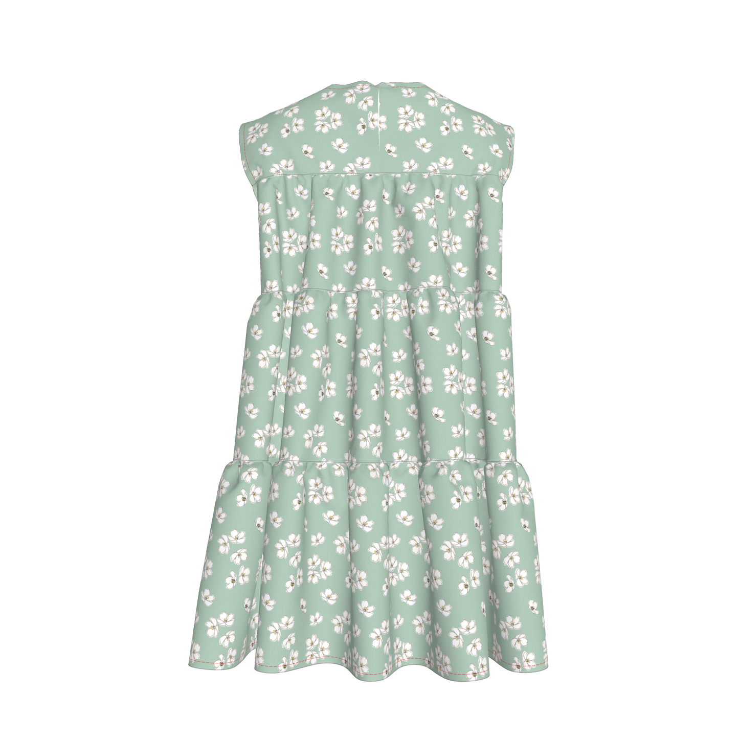 Kid's Ruffle Dress in Sage Primrose