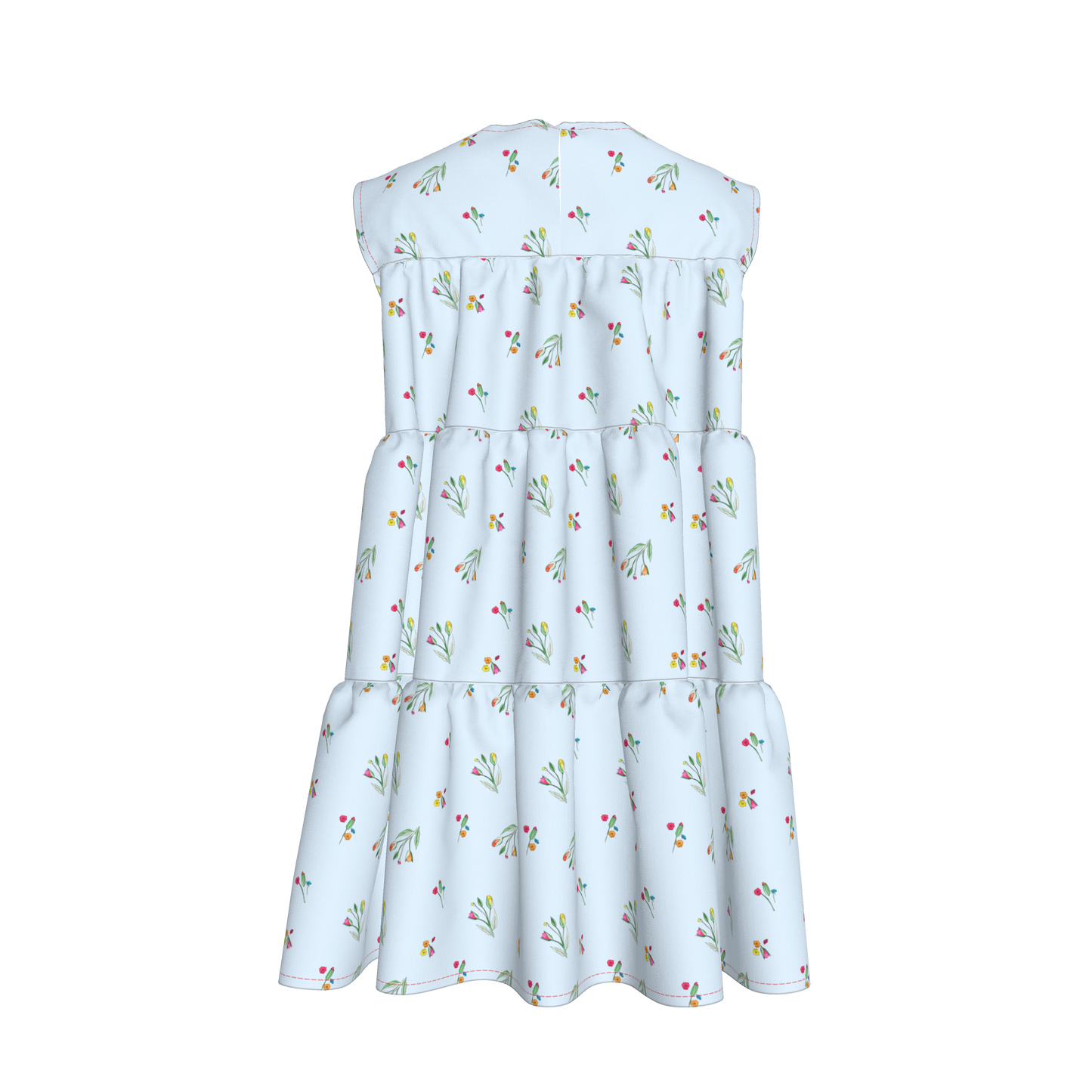 Kid's Ruffle Dress in Sky Blue