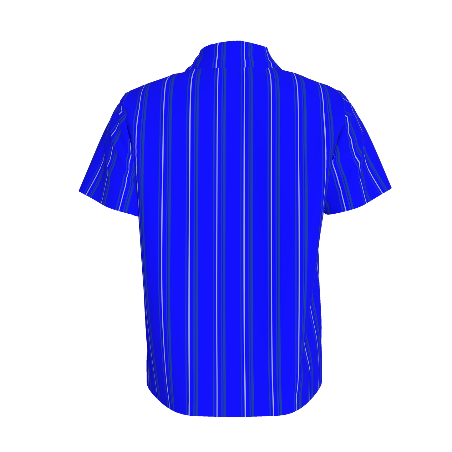Kid's Polo in Stripes Bright Blue in Organic Cotton Pique