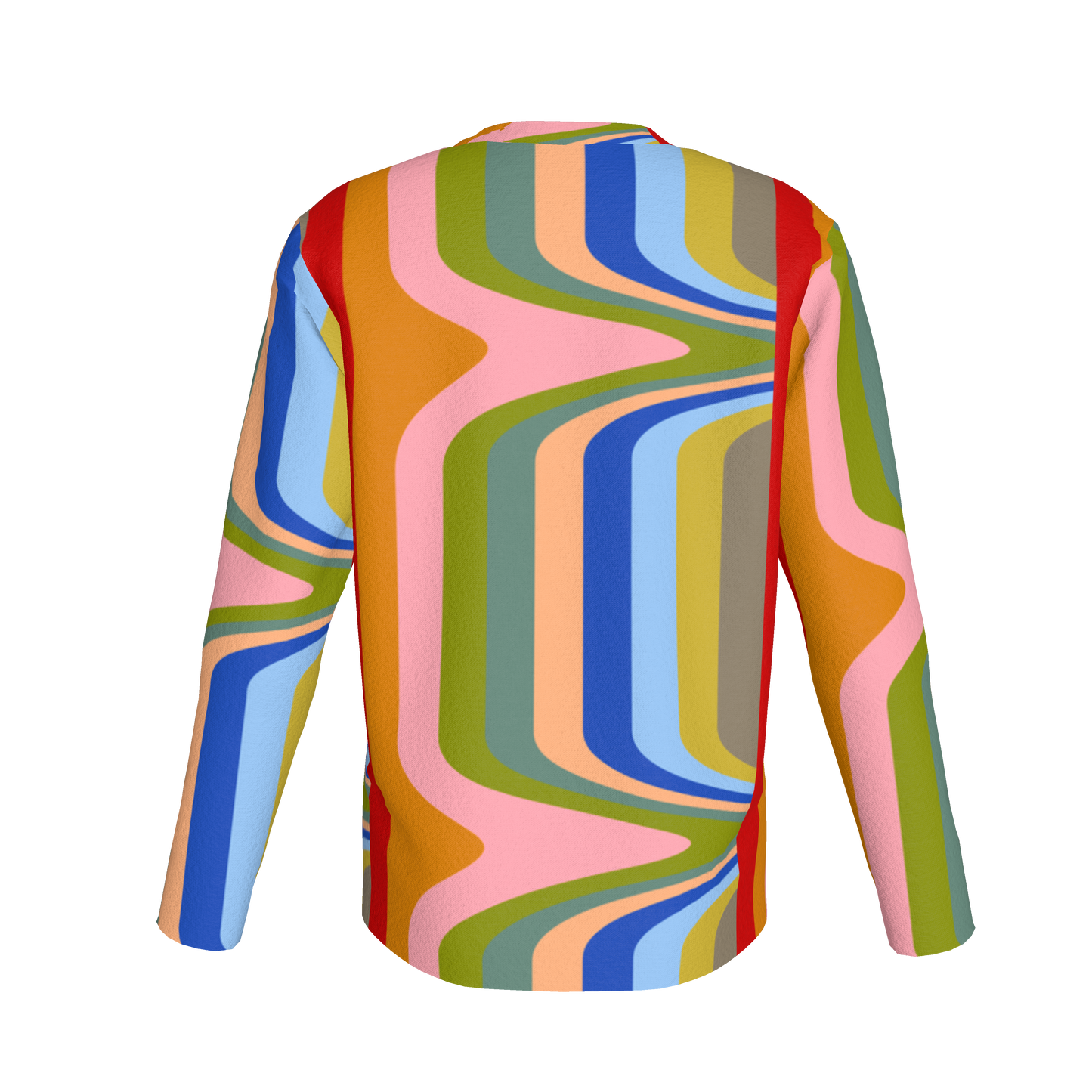 Kid's Long Sleeve T-Shirt in Fun Retro in Cotton Spandex Lightweight Jersey