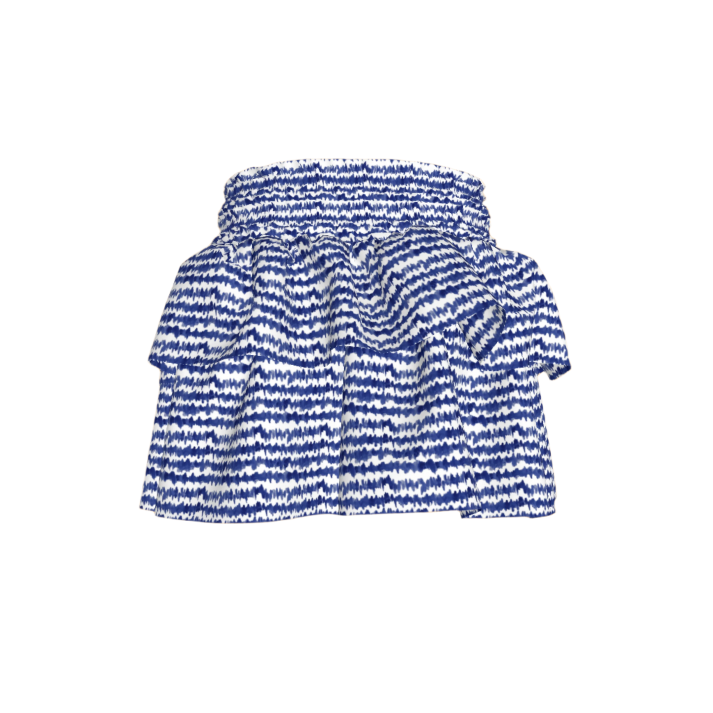 Kid's Smocked Ruffle Skirt in Cobalt Sound