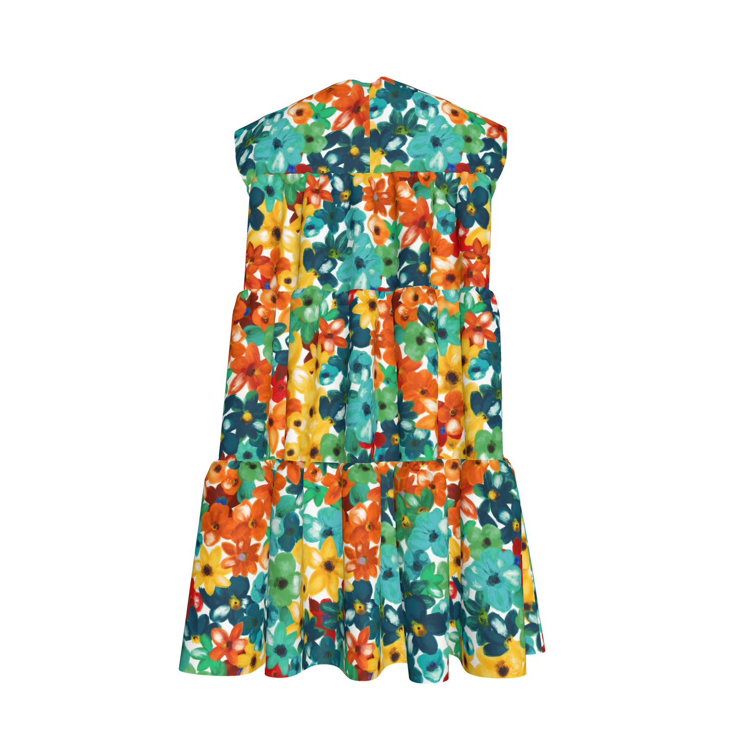 Kid's Ruffle Dress With Lining in Fleur de Esti