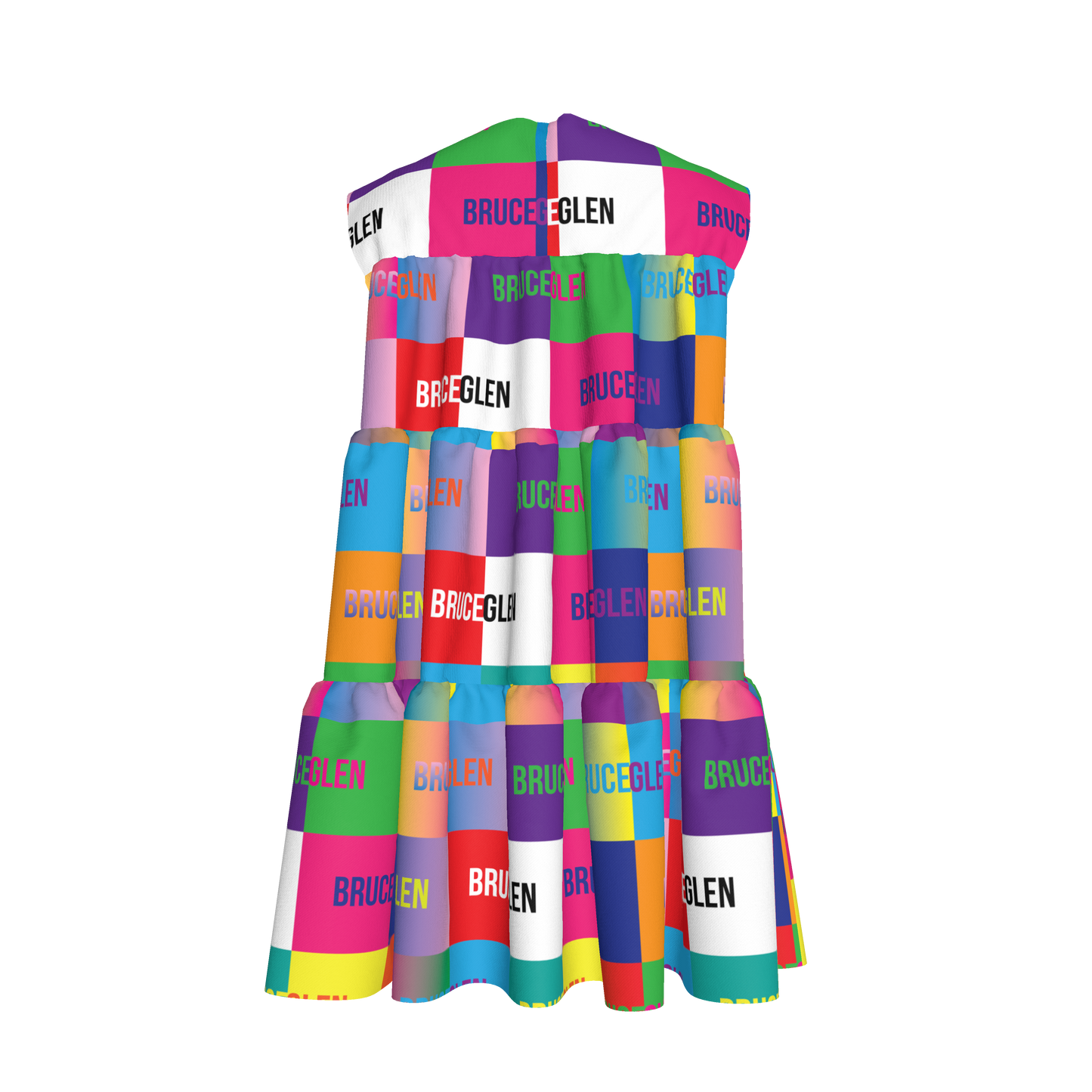 BruceGlen Logo Blocks Kid's Tiered Dress