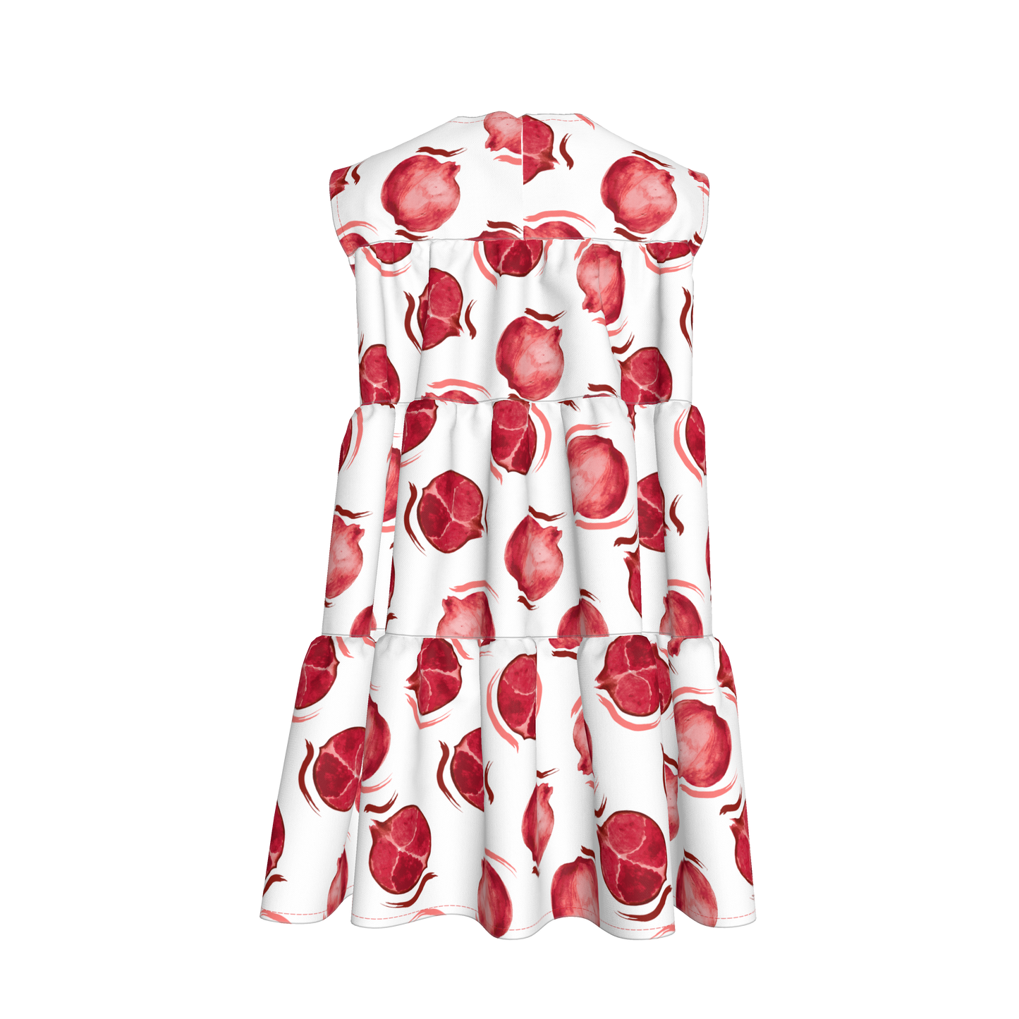 Kid's Ruffle Dress in Spring Pomegranates