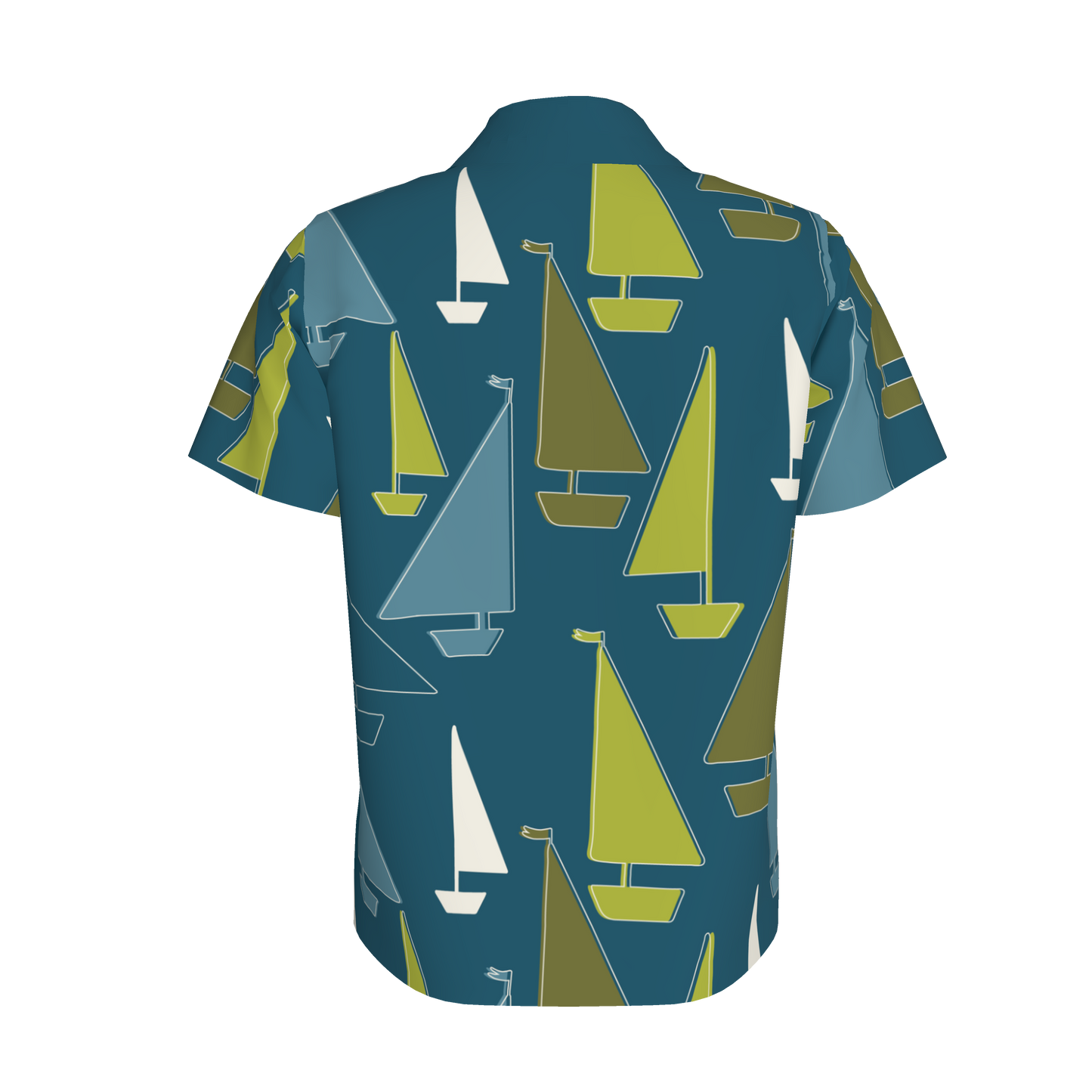 Teal Sailboats Polo