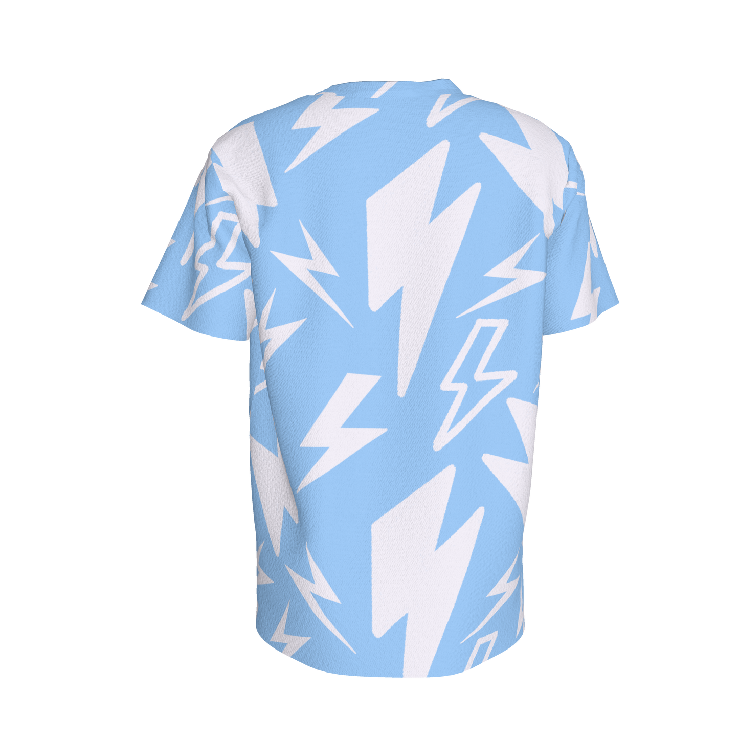 Kid's Pocket T-Shirt in Light Blue Super Thunder in Cotton Spandex Lightweight Jersey