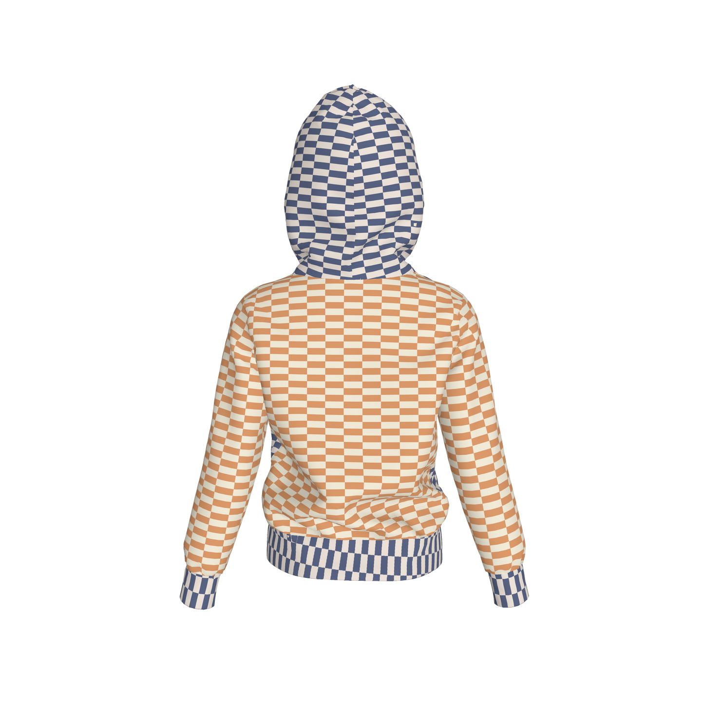 Blue & Yellow Gingham Mix Pullover Hoodie