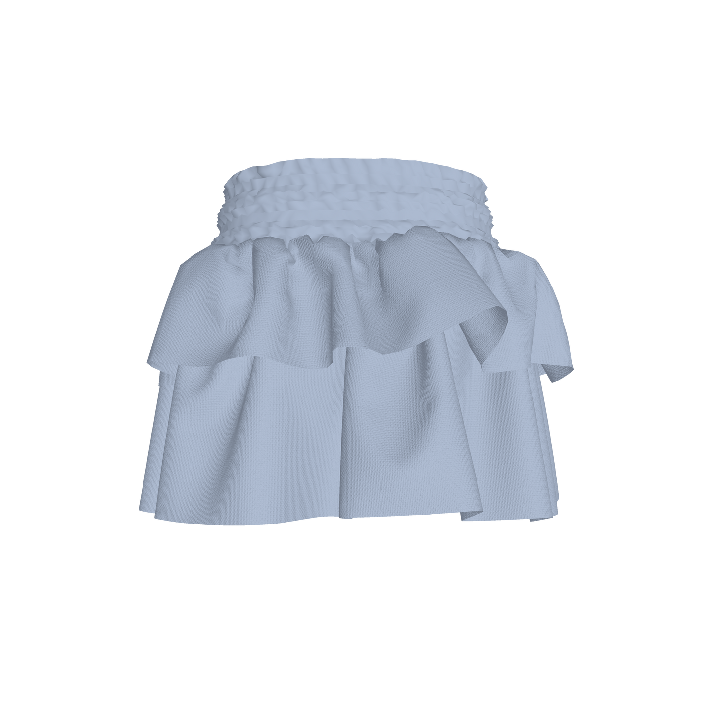 Smocked Ruffle Skirt in Solid Pastel Blue