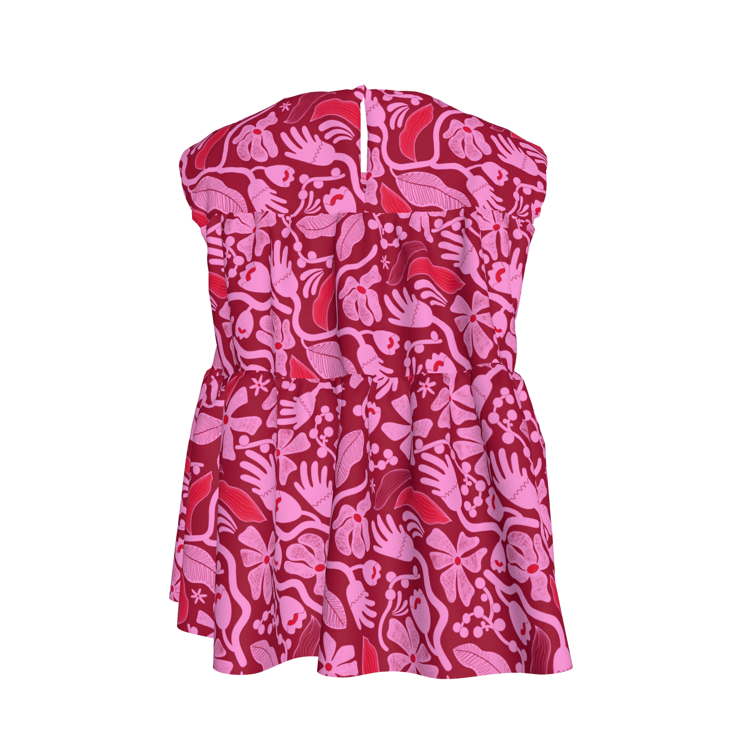 Magenta Ruffle Top