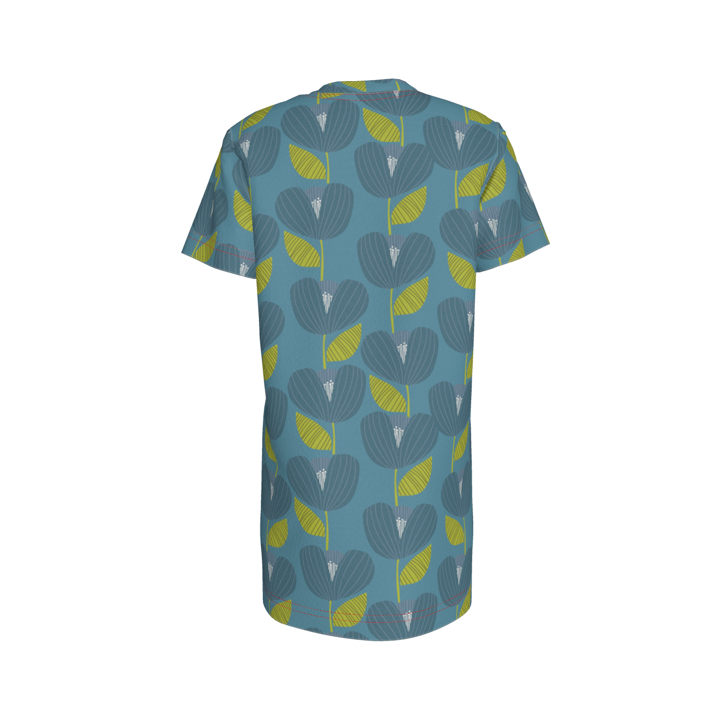 Blue Poppy T-Shirt Dress