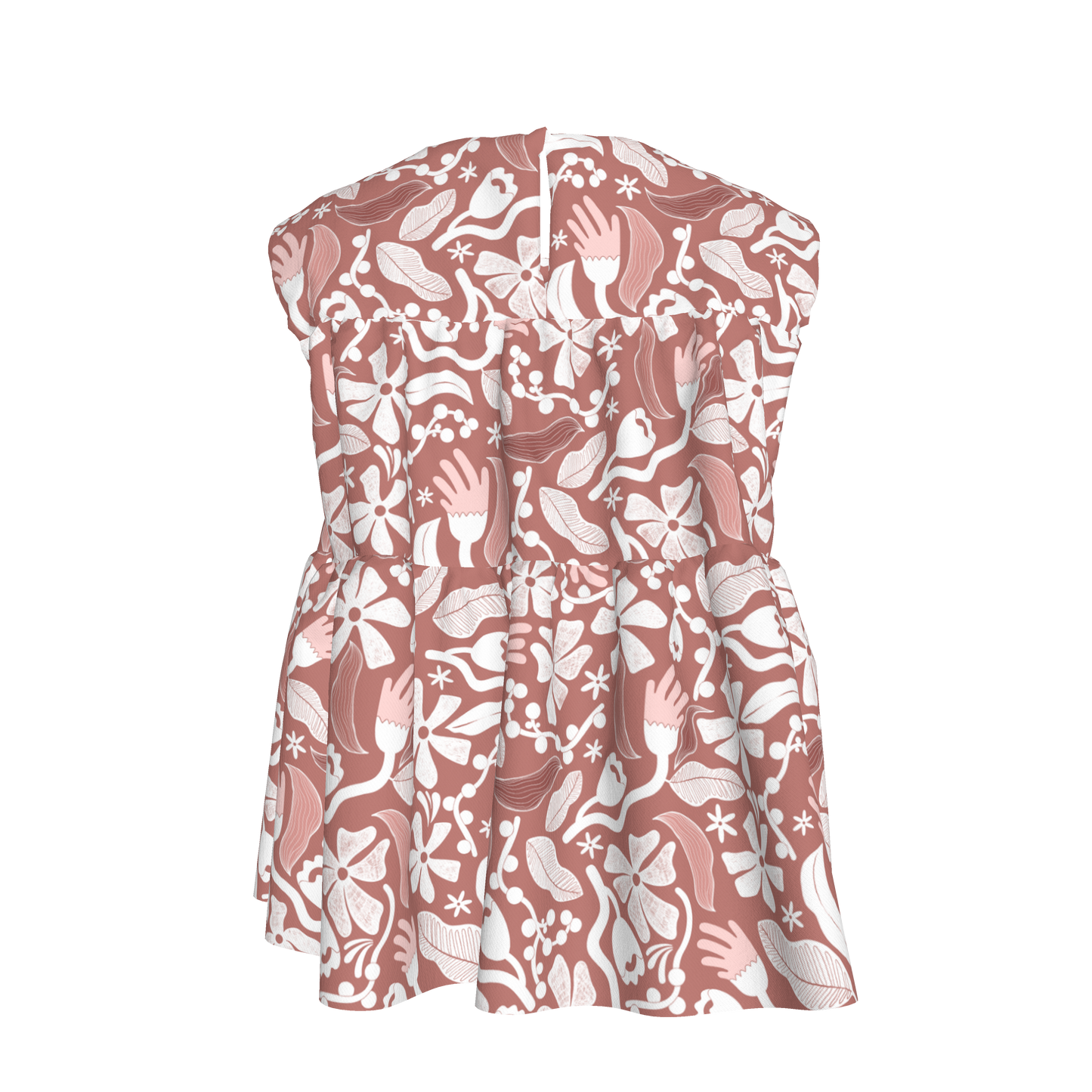 Flowers Ruffle Top