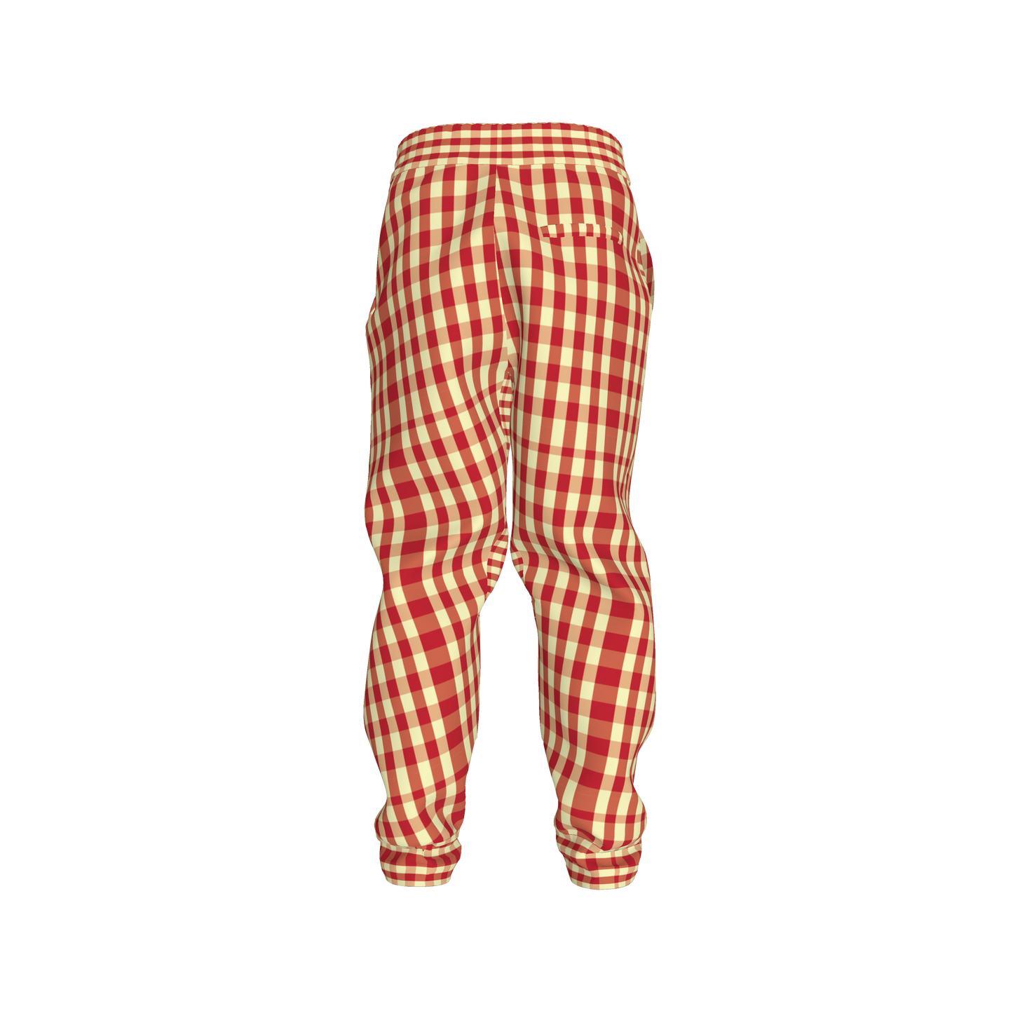 Yellow & Red Gingham Joggers