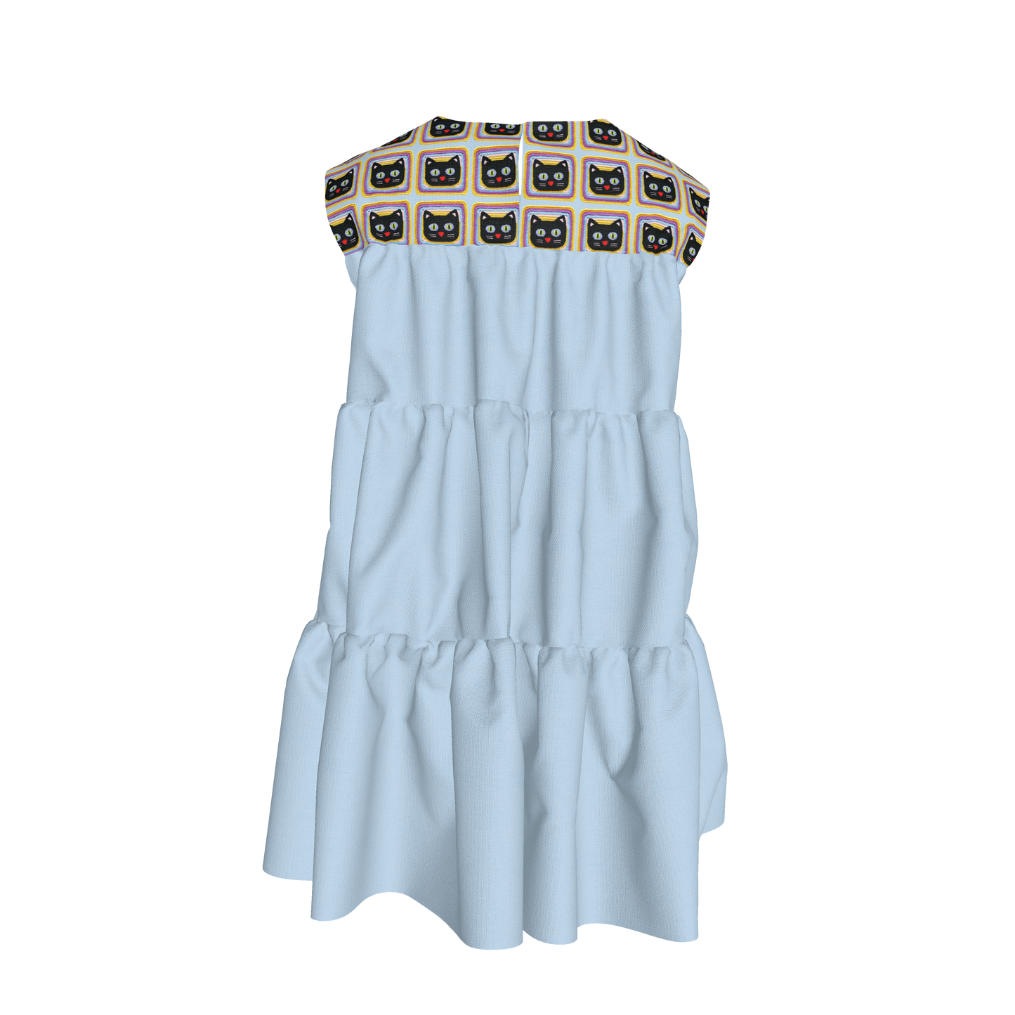 Cat Crochet Dress in Ice