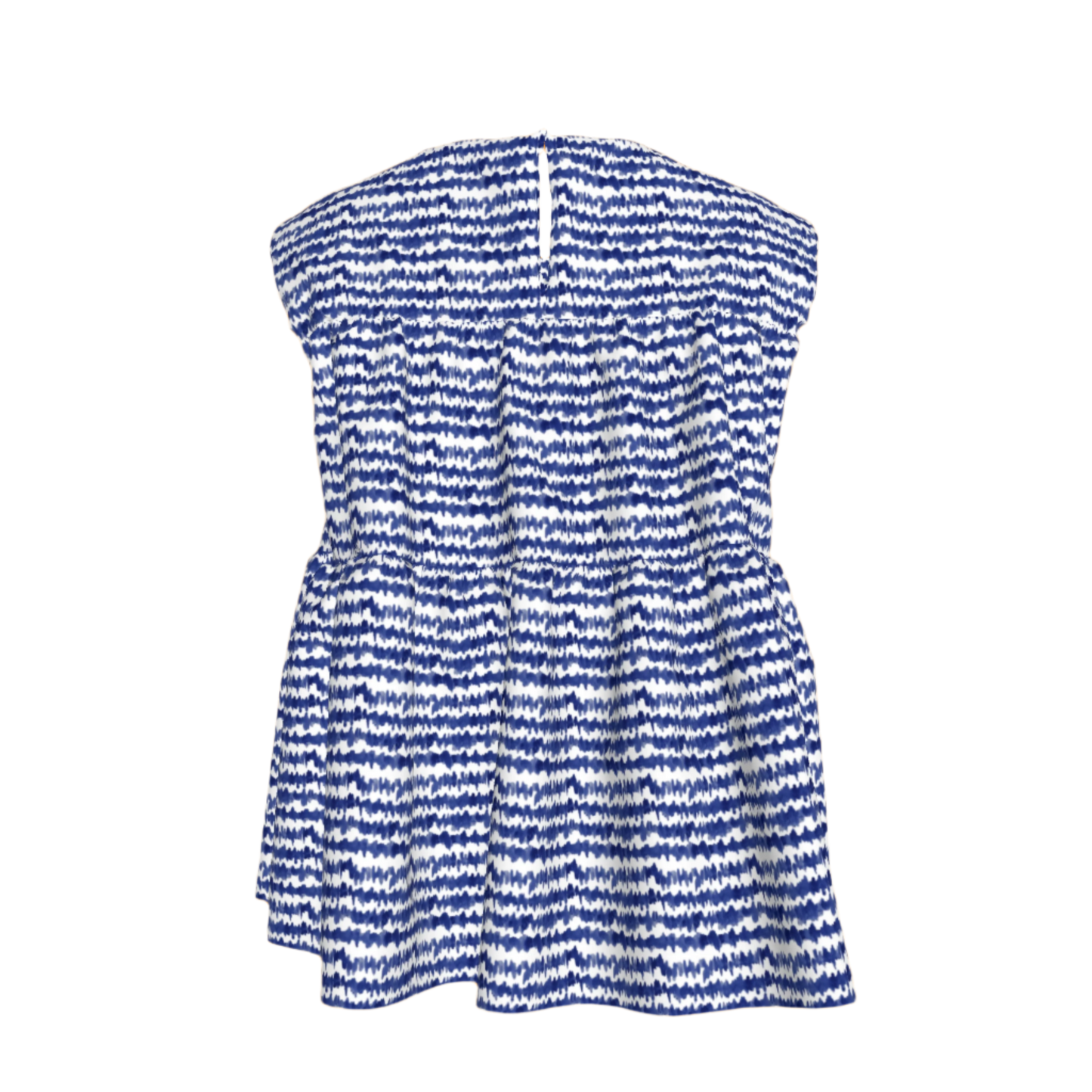 Kid's Sleeveless Ruffle Top in Cobalt Sound