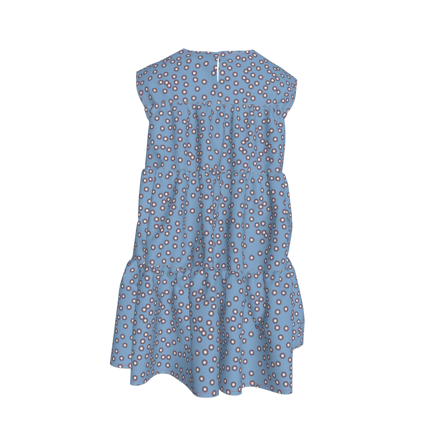 Periwinkle Ruffle Dress with Lining