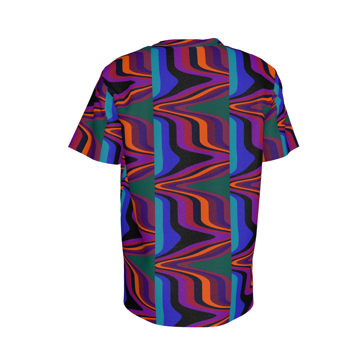 Kid's Pocket T-Shirt in Fun Retro Purple in Cotton Spandex Lightweight Jersey