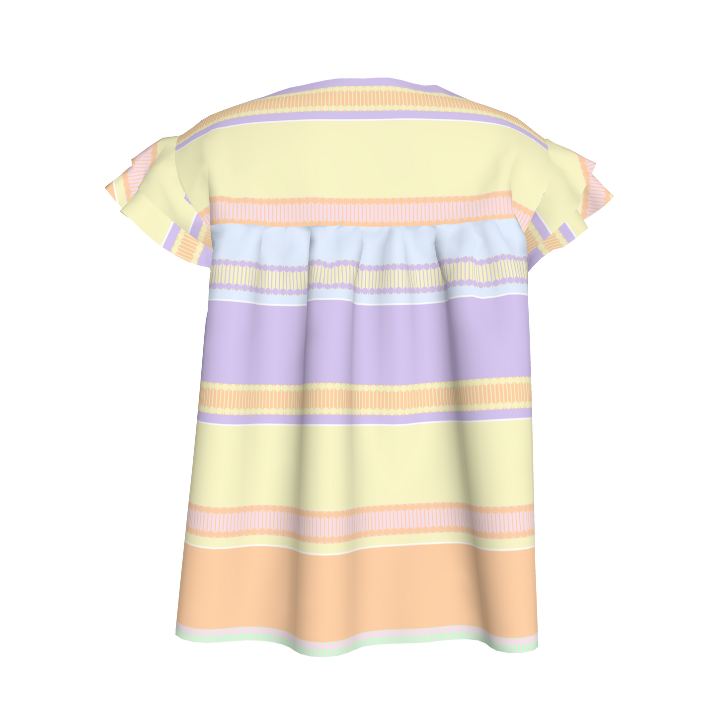 Kid's Ruffled Sleeve Top in Paquin Pastel