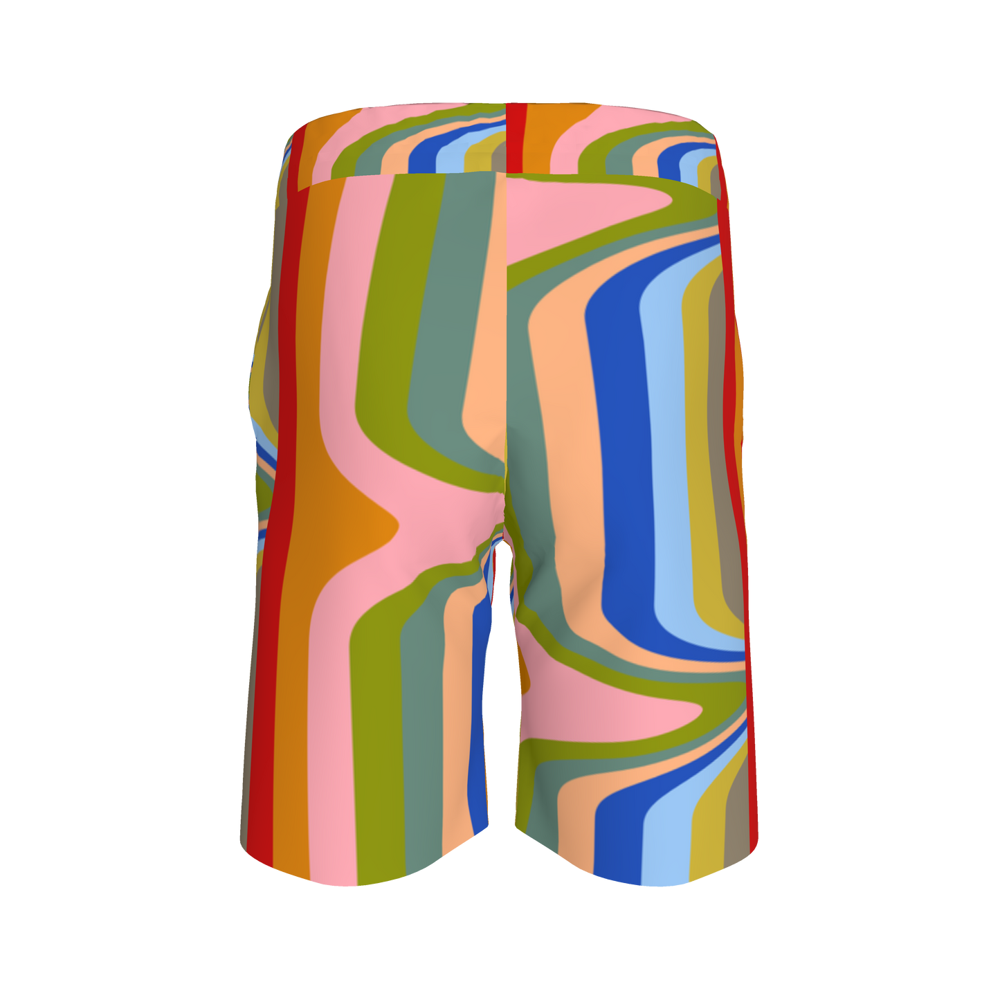 Kid's Knit Shorts in Fun Retro in Organic Cotton Pique