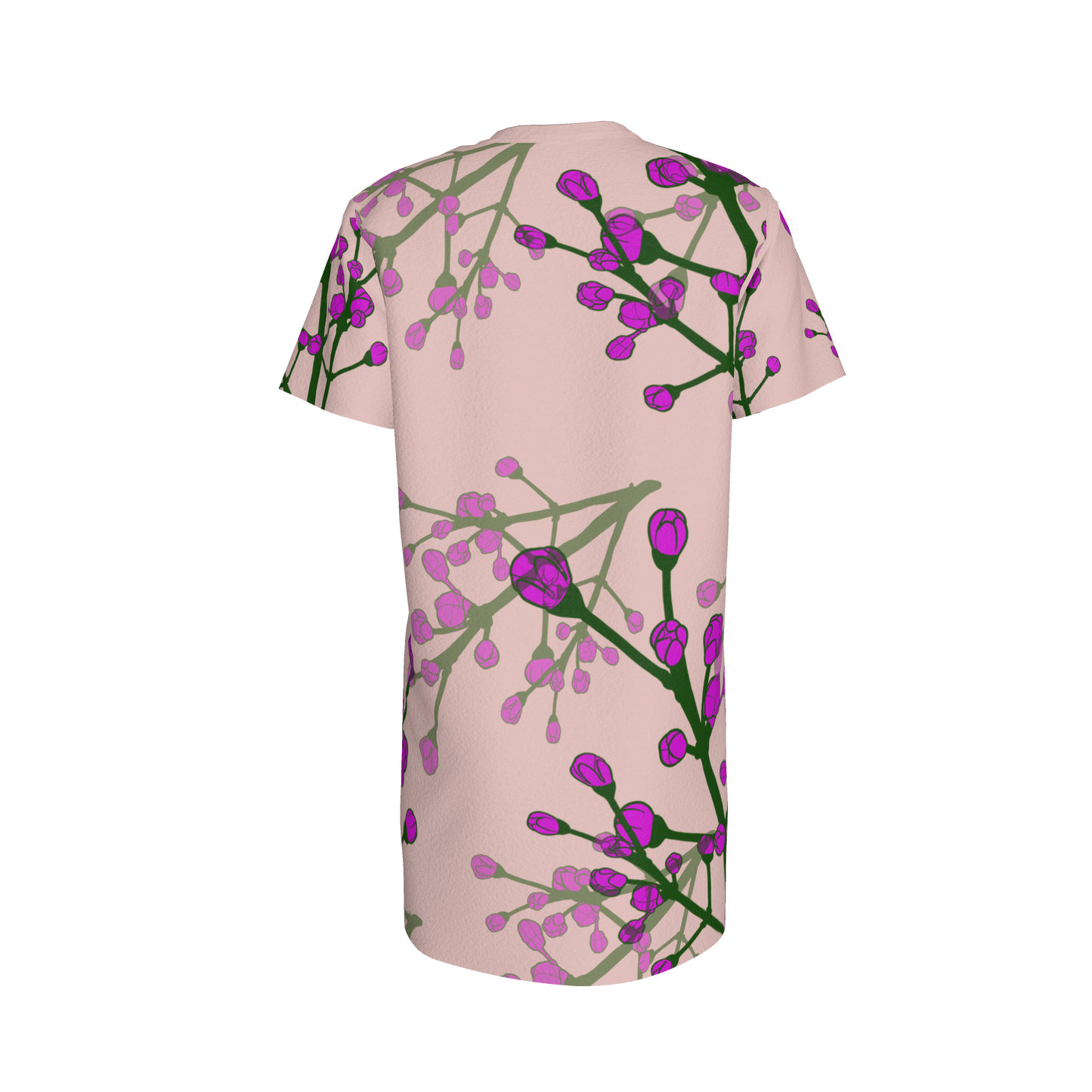 Floral Lilac T-shirt Dress