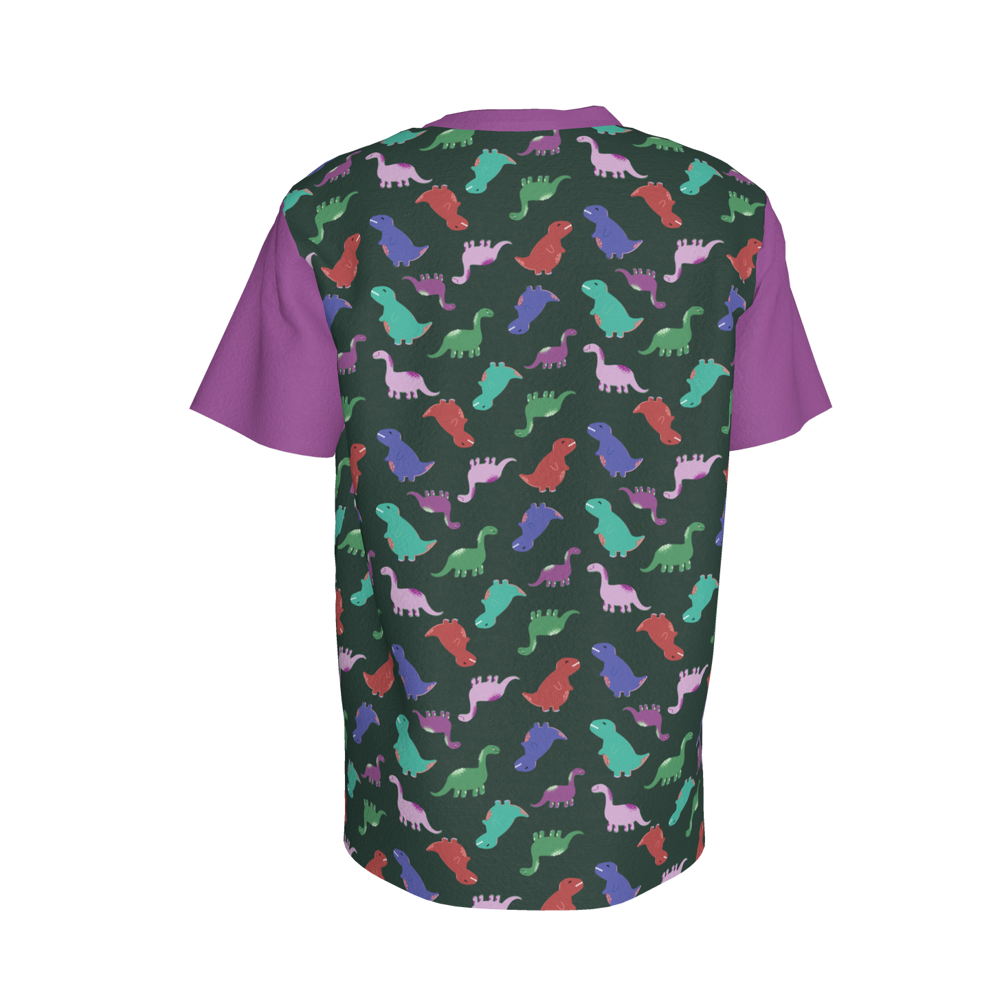 Purple Dino Party Pocket T-Shirt