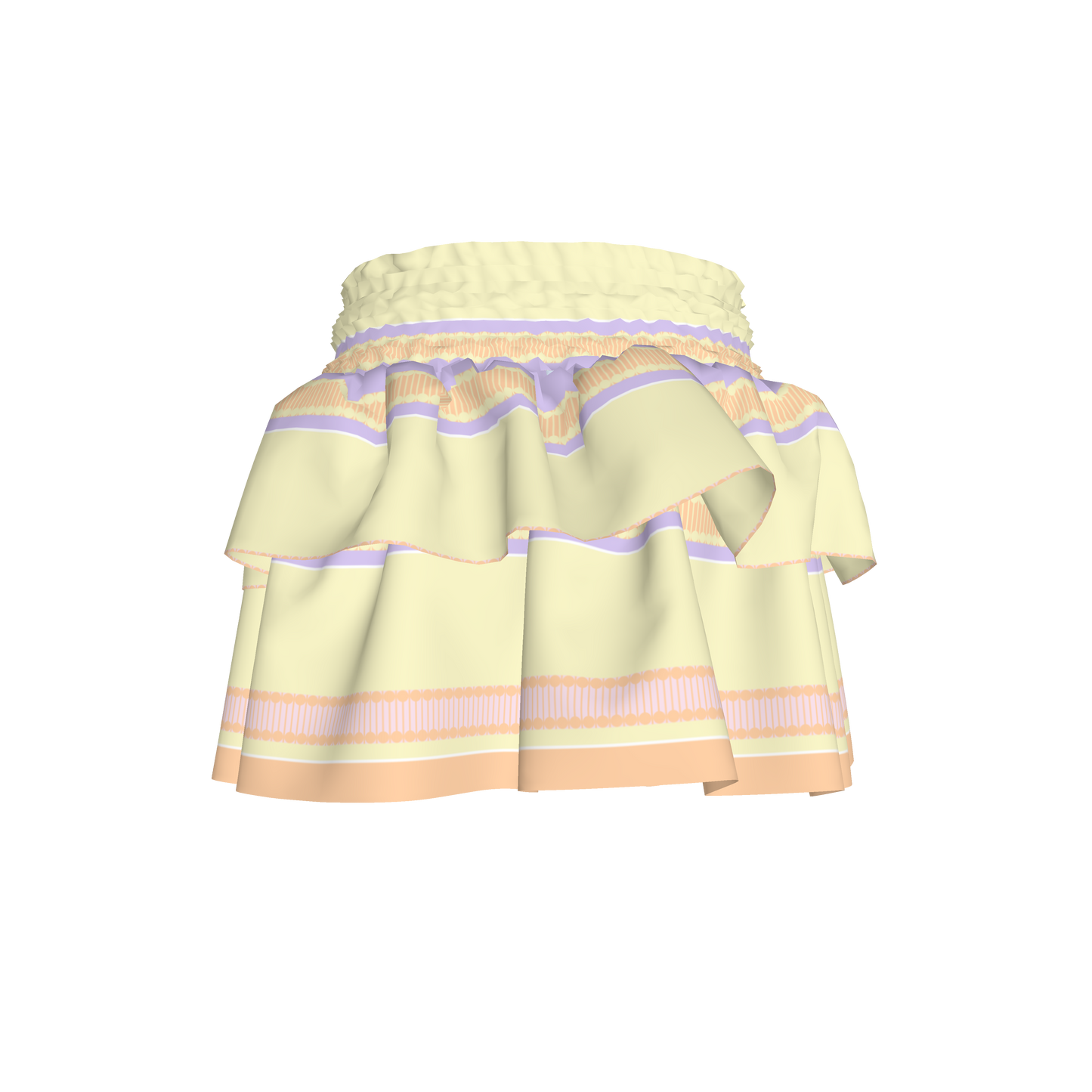 Kid's Smocked Ruffle Skirt in Paquin Pastel