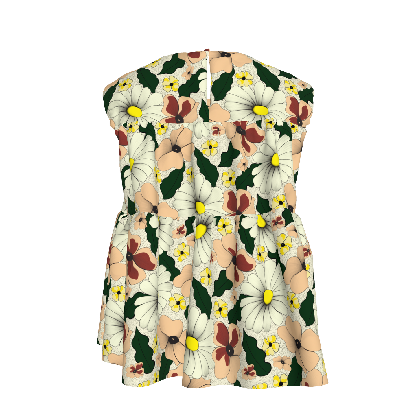 Kid's Sleeveless Ruffle Top in Ma Jong Floral