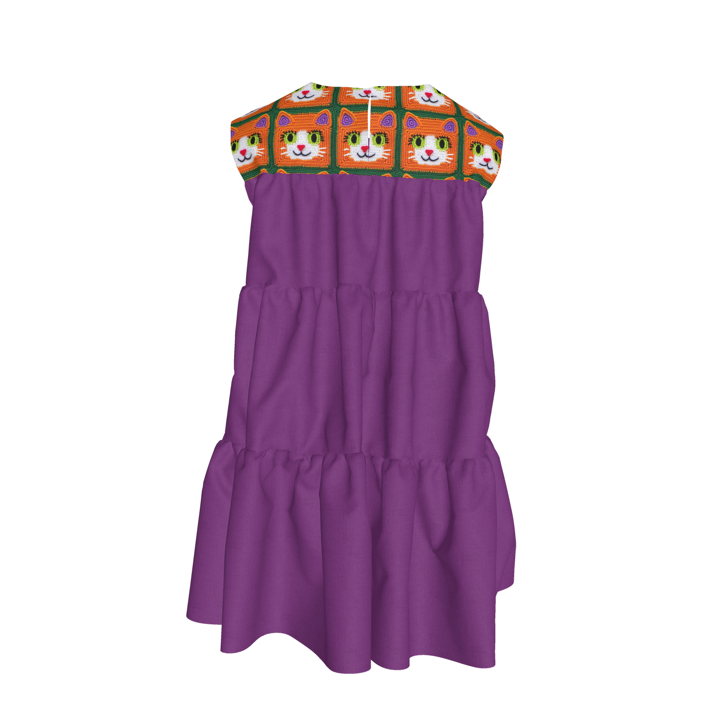 Cat Crochet Dress in Magic Purple